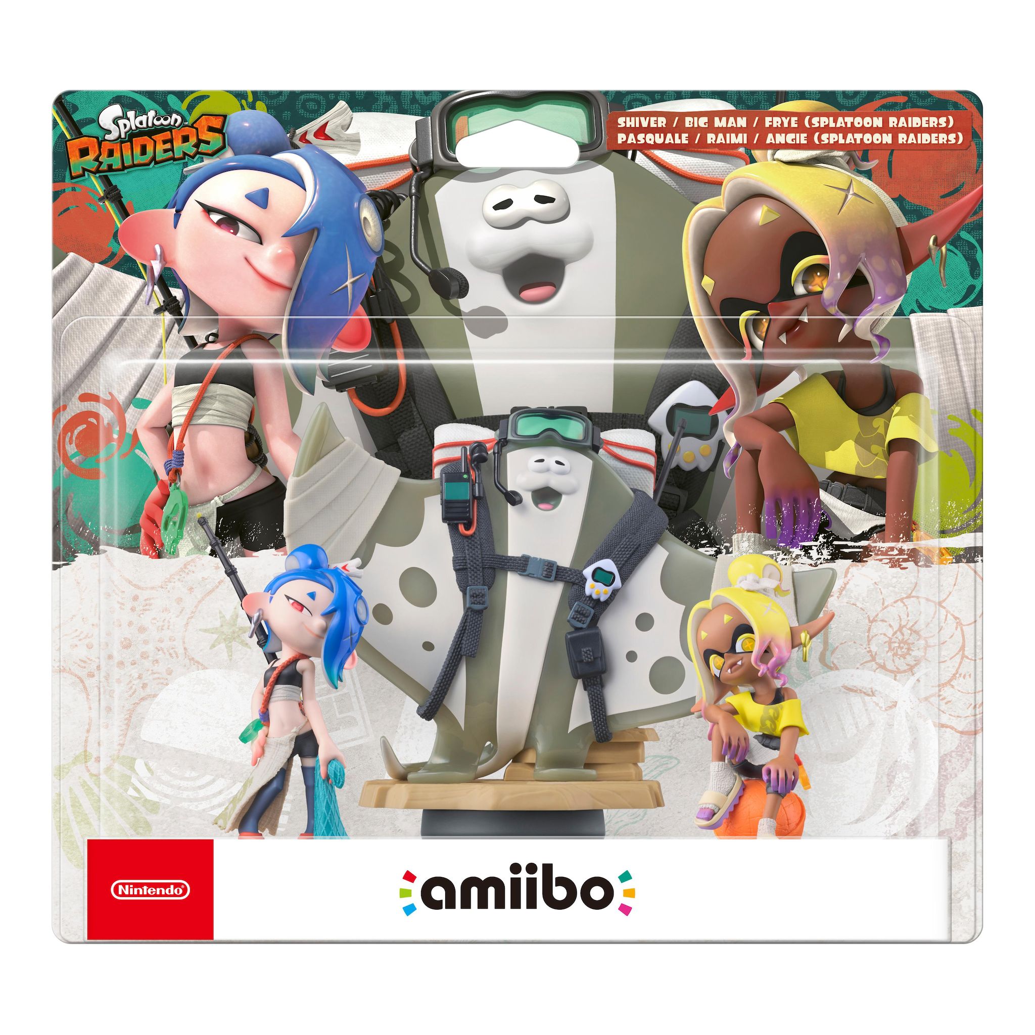NINTENDO Pack de 3 Figurines Amiibo Splatoon Raiders : Pasquale Raimi et Angie