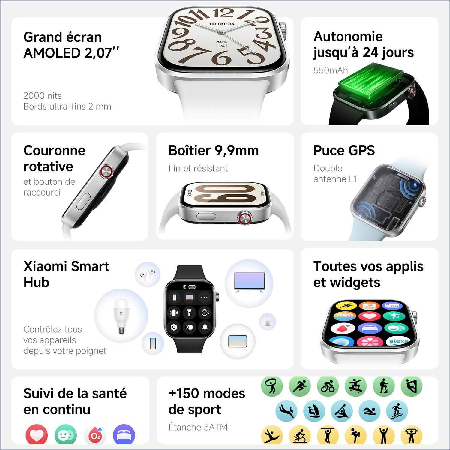 Voir la diapositive 4 : XIAOMI Montre connectée Redmi Watch 6 - Noir