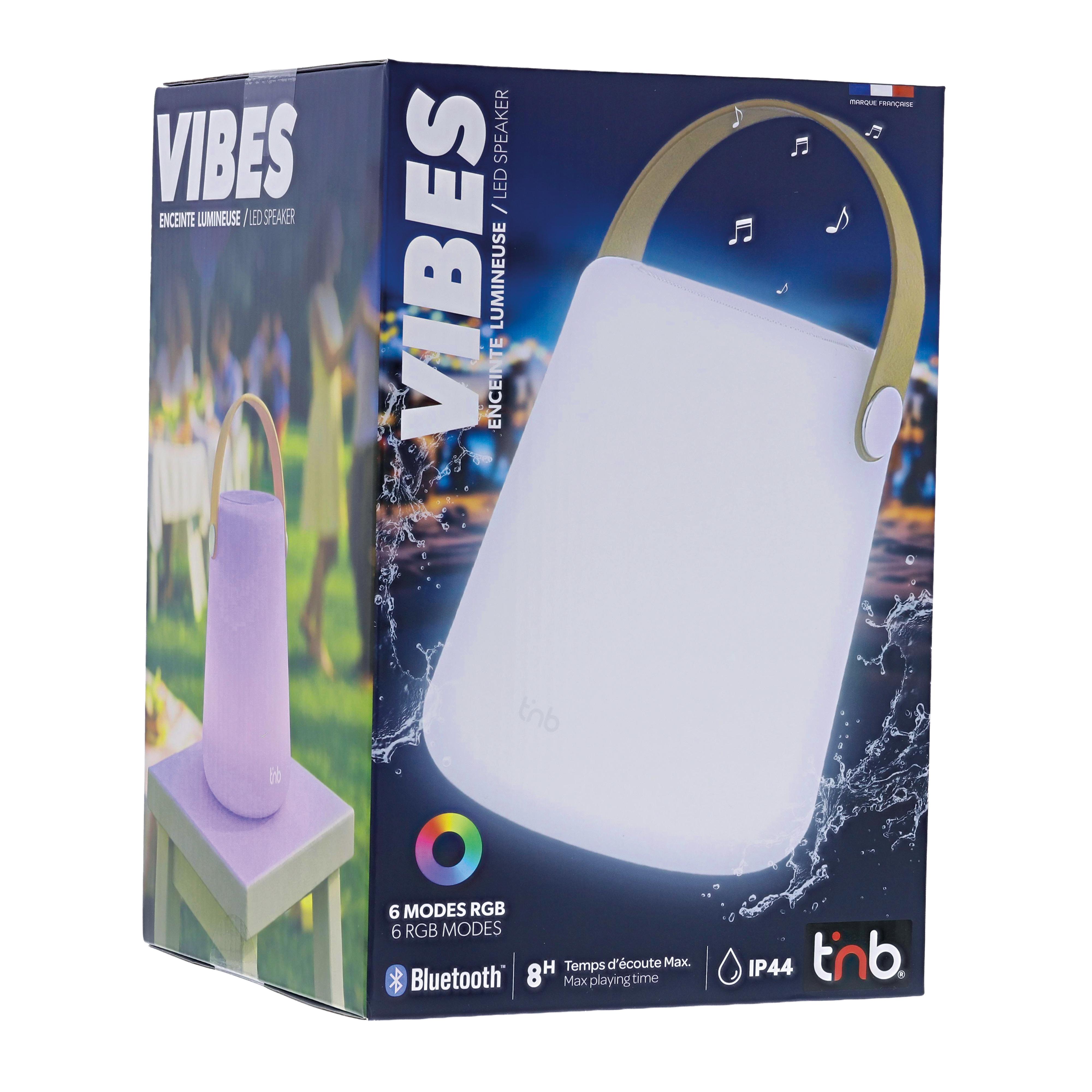 Voir la diapositive 14 : TNB Enceinte Portable Vibes Bluetooth lumineuse - Blanc