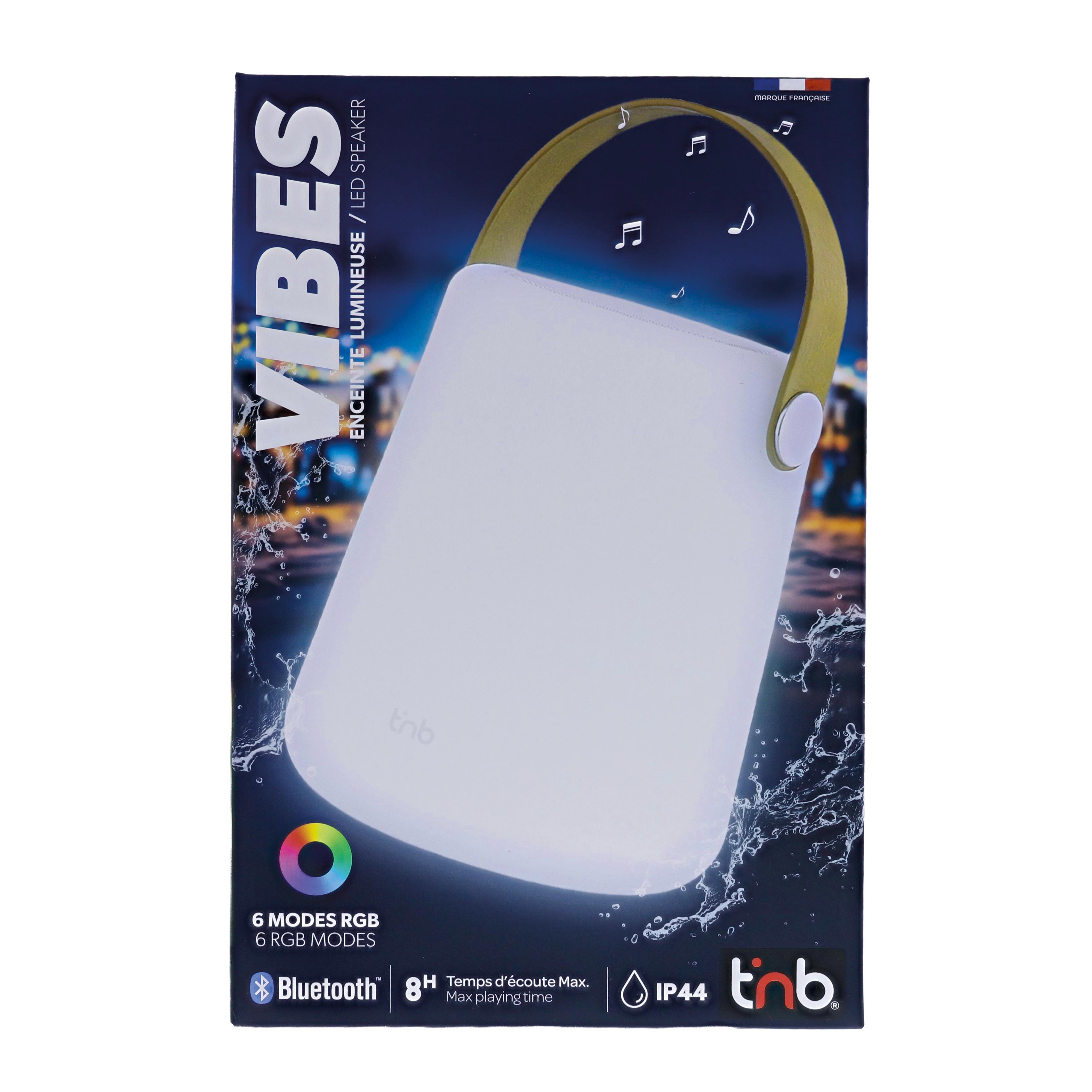 Voir la diapositive 15 : TNB Enceinte Portable Vibes Bluetooth lumineuse - Blanc