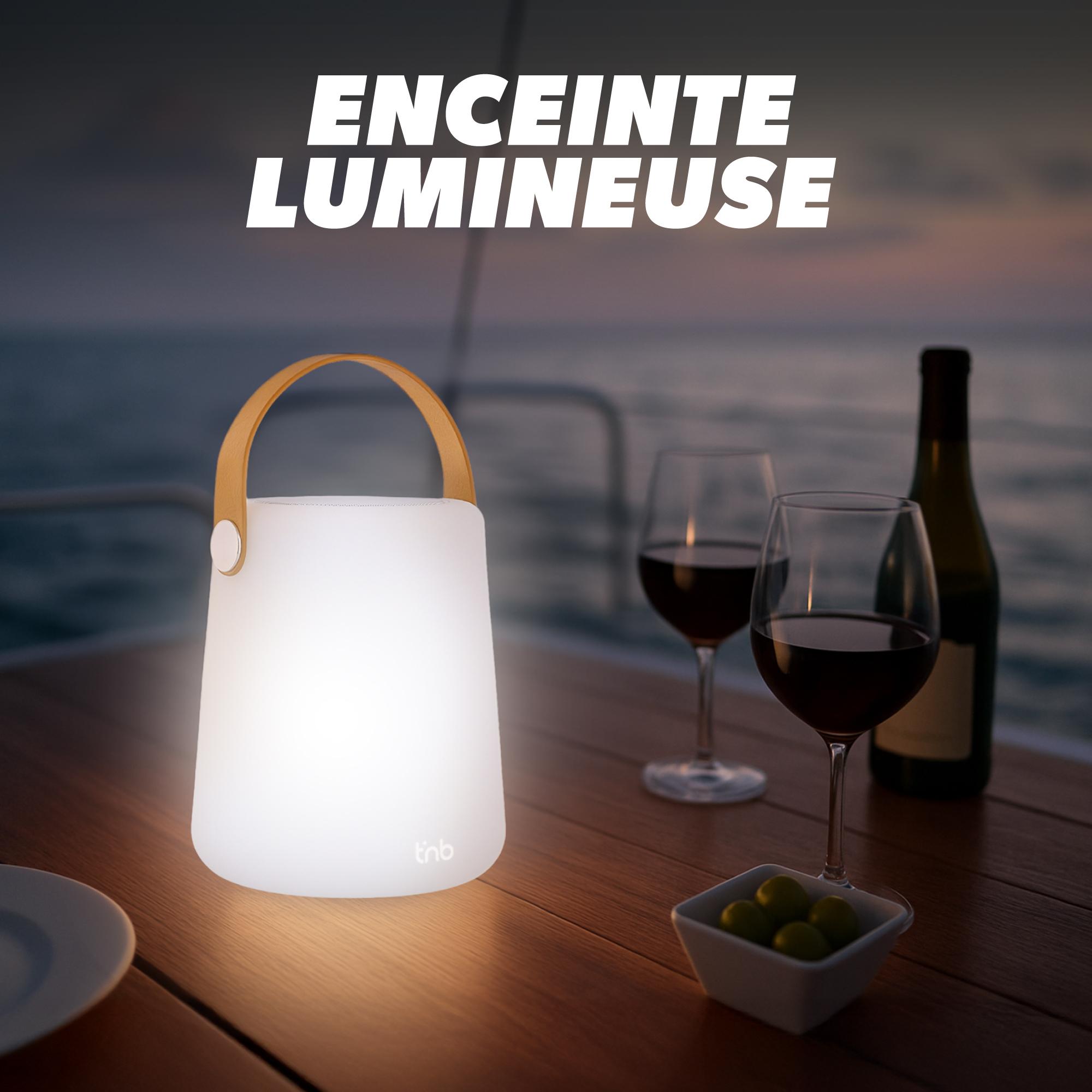 Voir la diapositive 3 : TNB Enceinte Portable Vibes Bluetooth lumineuse - Blanc
