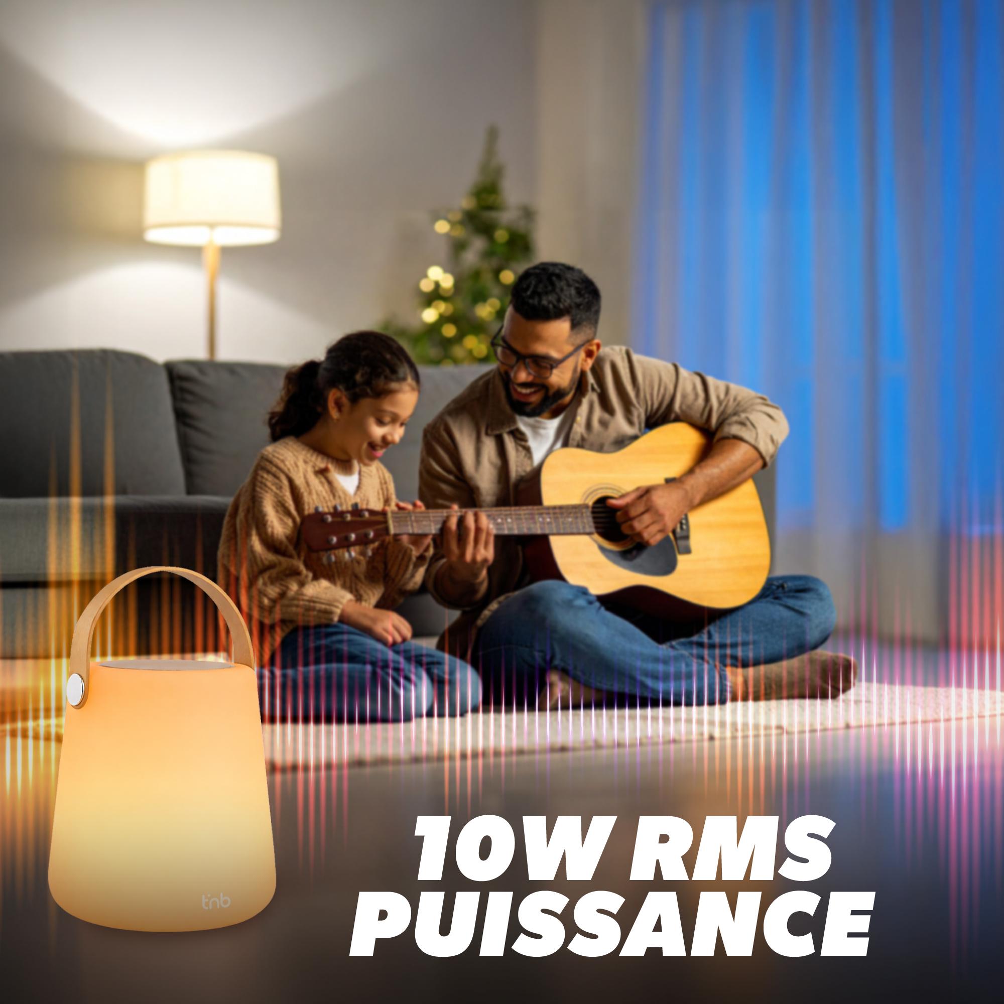 Voir la diapositive 4 : TNB Enceinte Portable Vibes Bluetooth lumineuse - Blanc