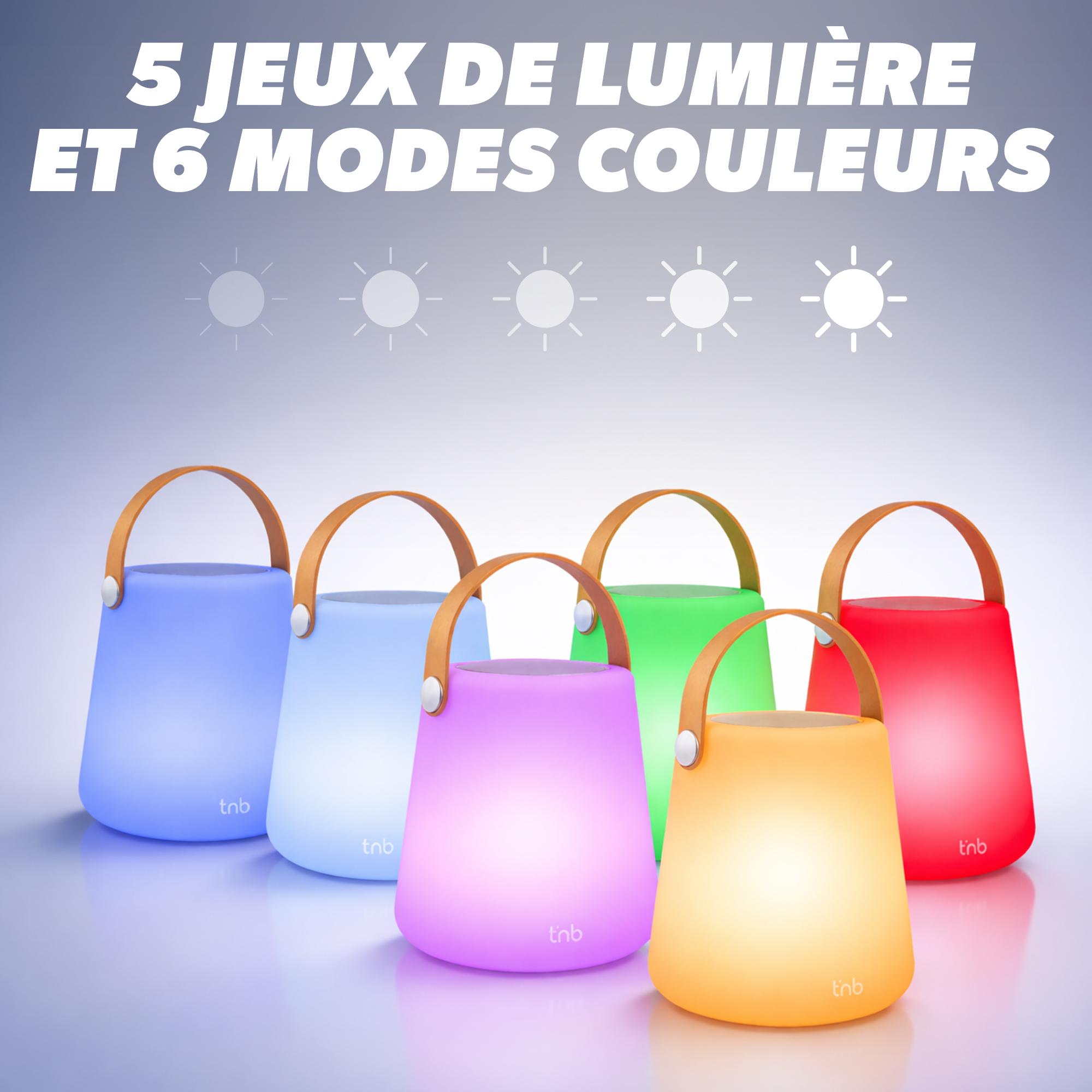 Voir la diapositive 7 : TNB Enceinte Portable Vibes Bluetooth lumineuse - Blanc