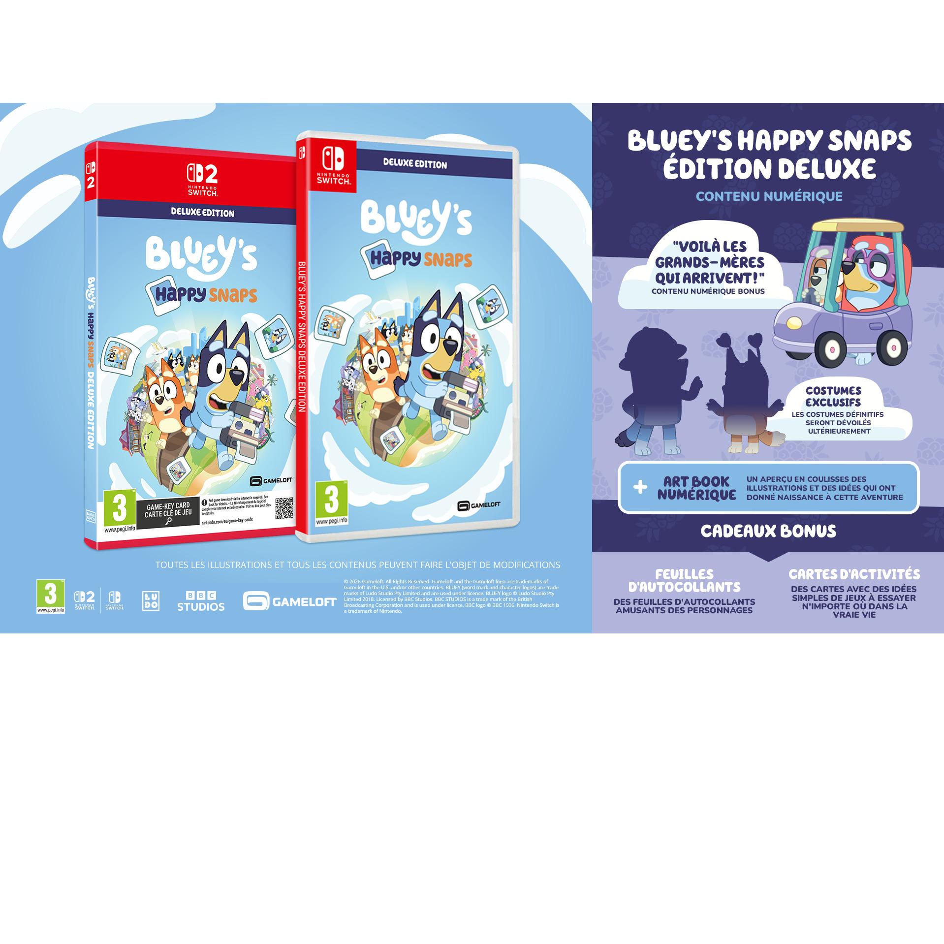 Voir la diapositive 2 : BANDAI NAMCO ENT Bluey's Happy Snaps - Day One Deluxe Nintendo Switch 2