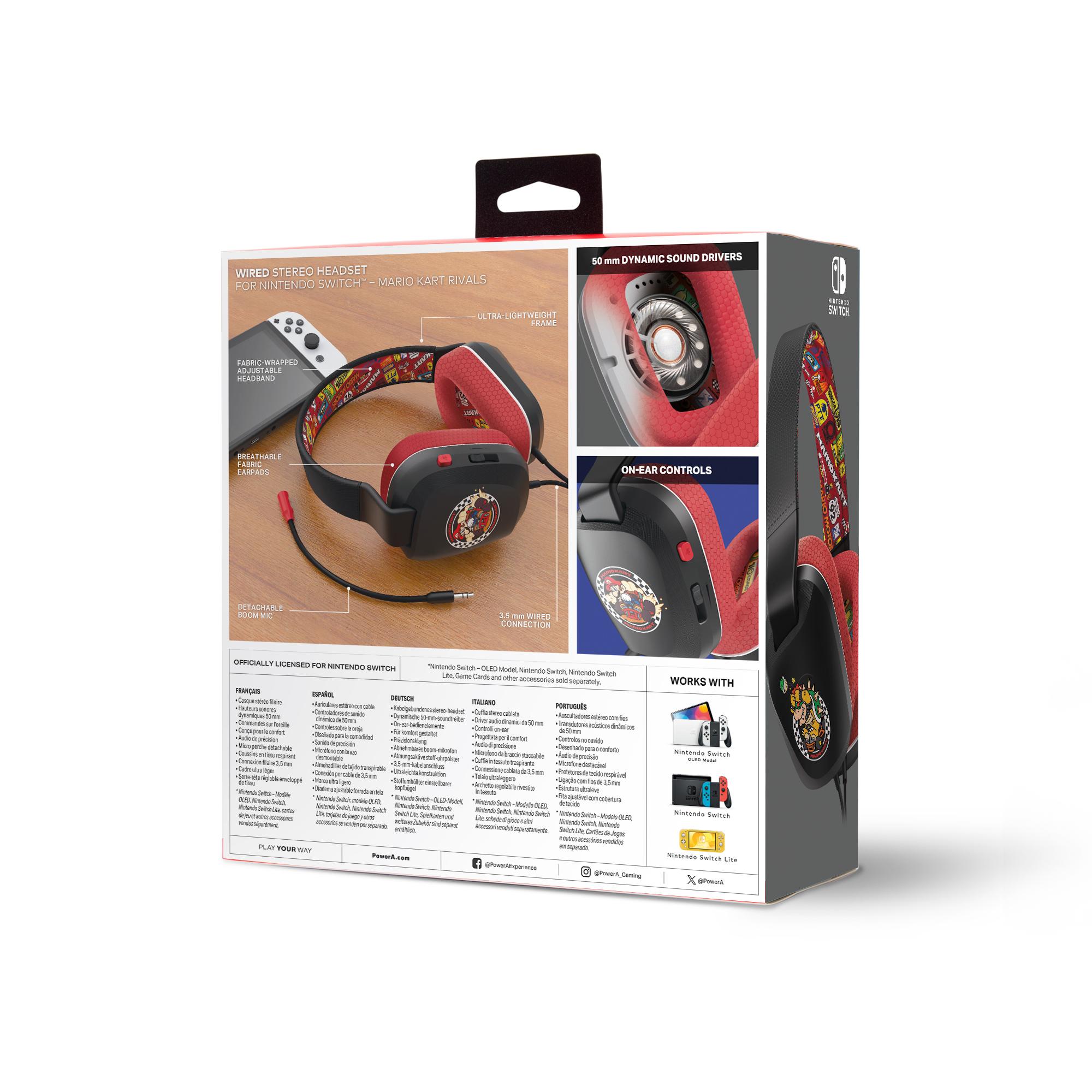 Voir la diapositive 6 : PowerA Casque Stéréo Filaire Mario Kart Nintendo Switch