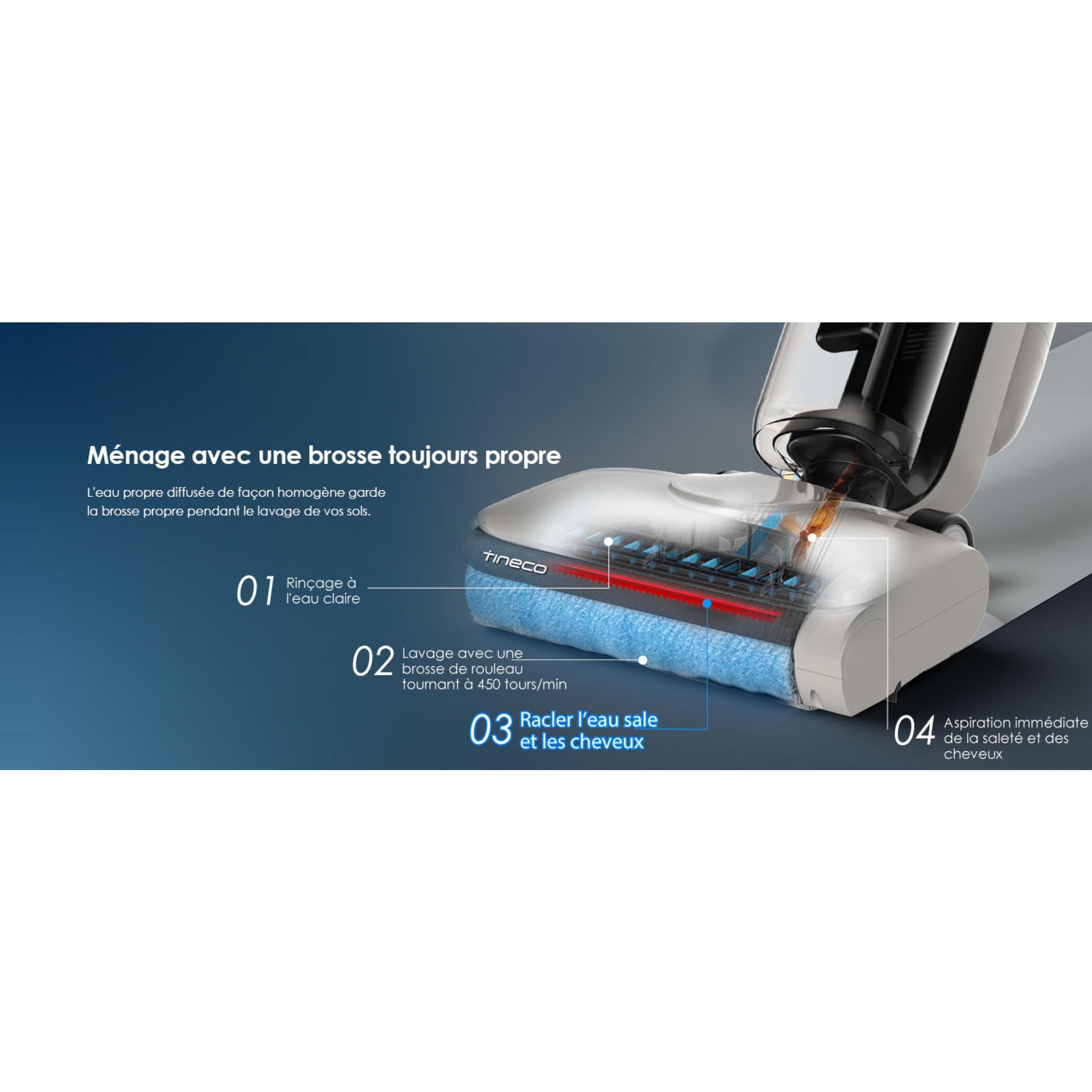 Voir la diapositive 12 : TINECO Aspirateur balai laveur Y2 LITE - Gris