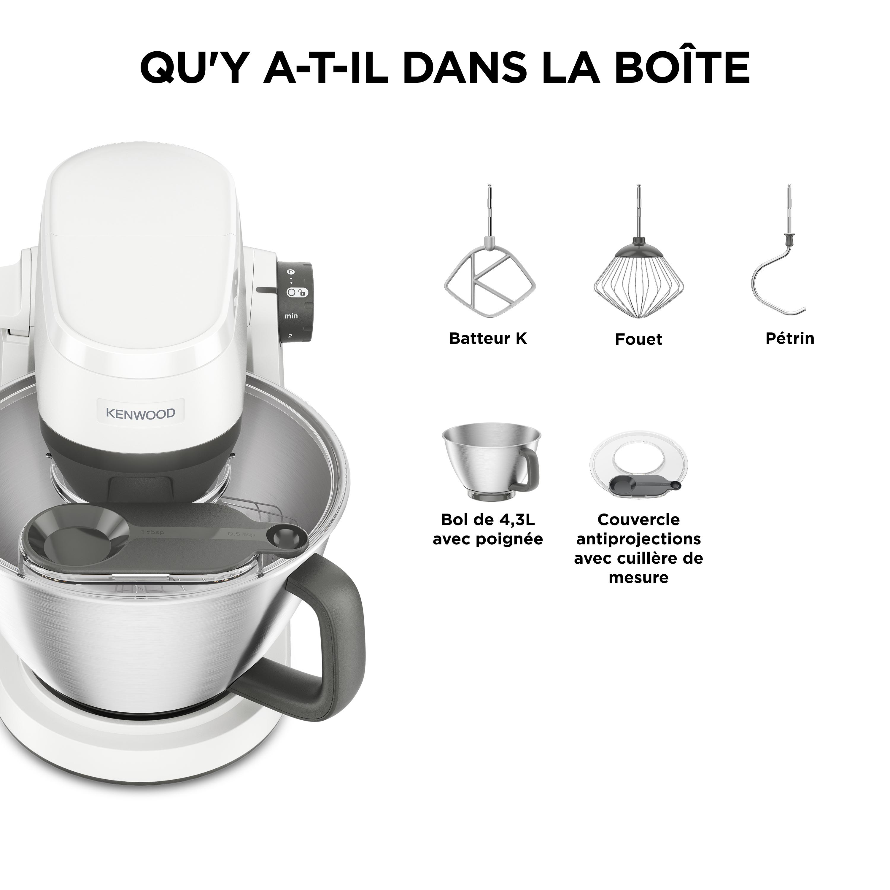 Voir la diapositive 4 : KENWOOD Robot pâtissier KHC30.000WH - Blanc