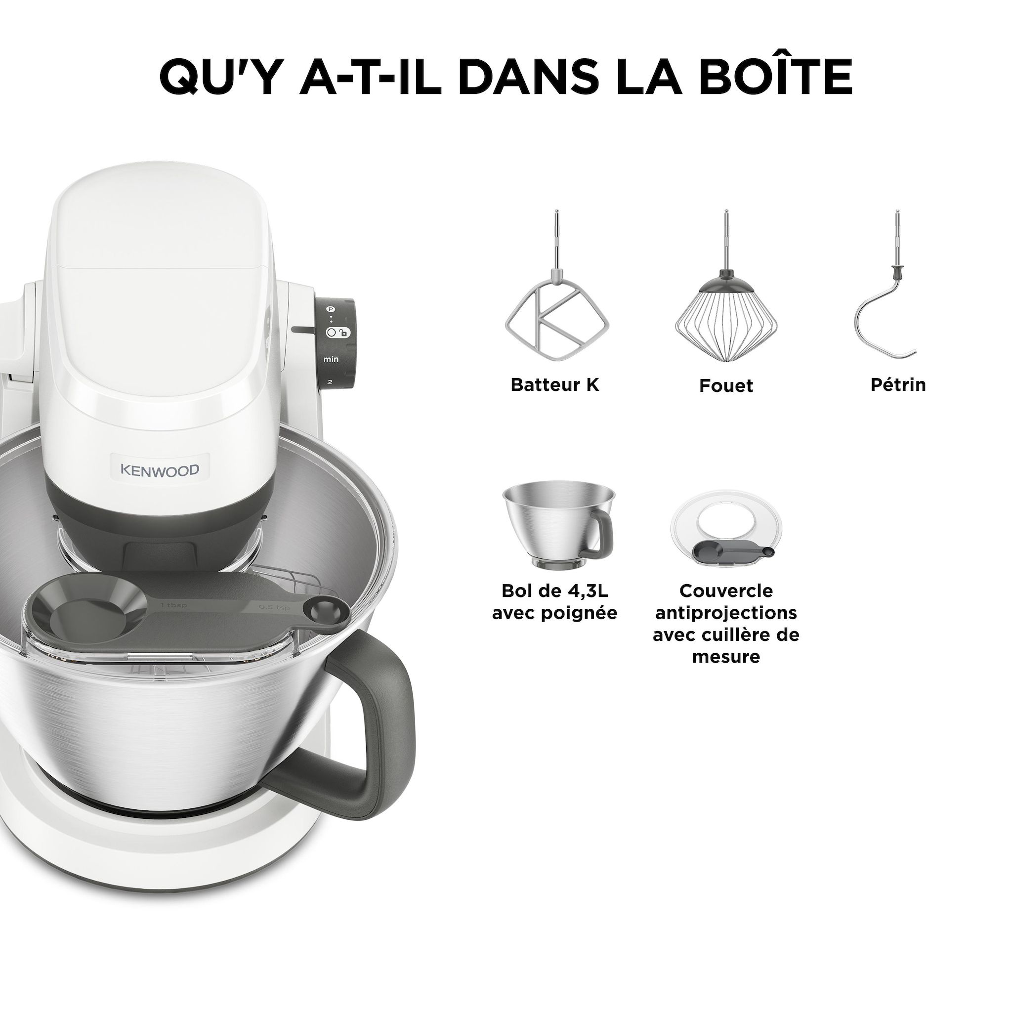 Voir la diapositive 4 : KENWOOD Robot pâtissier KHC30.000WH - Blanc