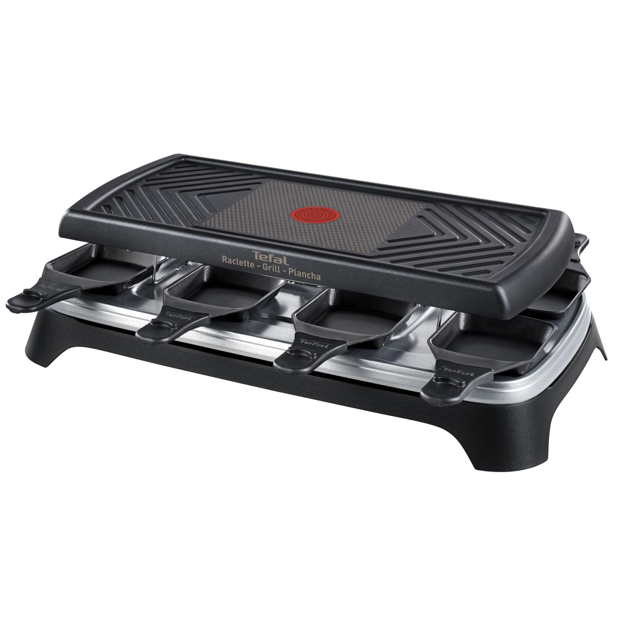 Voir la diapositive 2 : TEFAL Appareil à raclette RE459812 - Noir