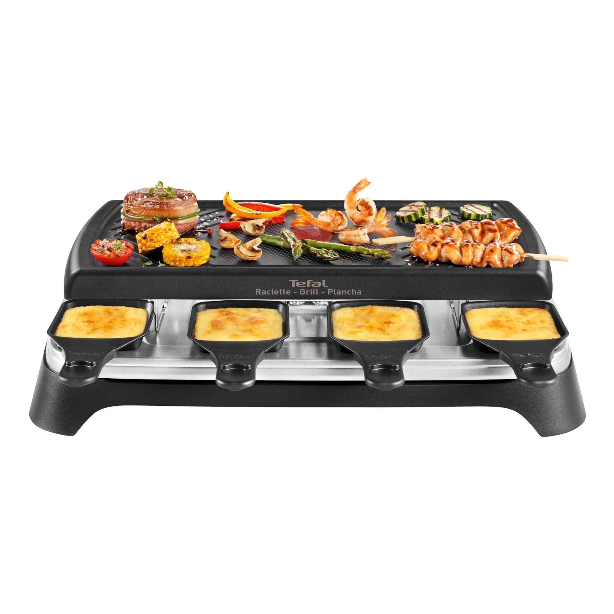 Voir la diapositive 3 : TEFAL Appareil à raclette RE459812 - Noir