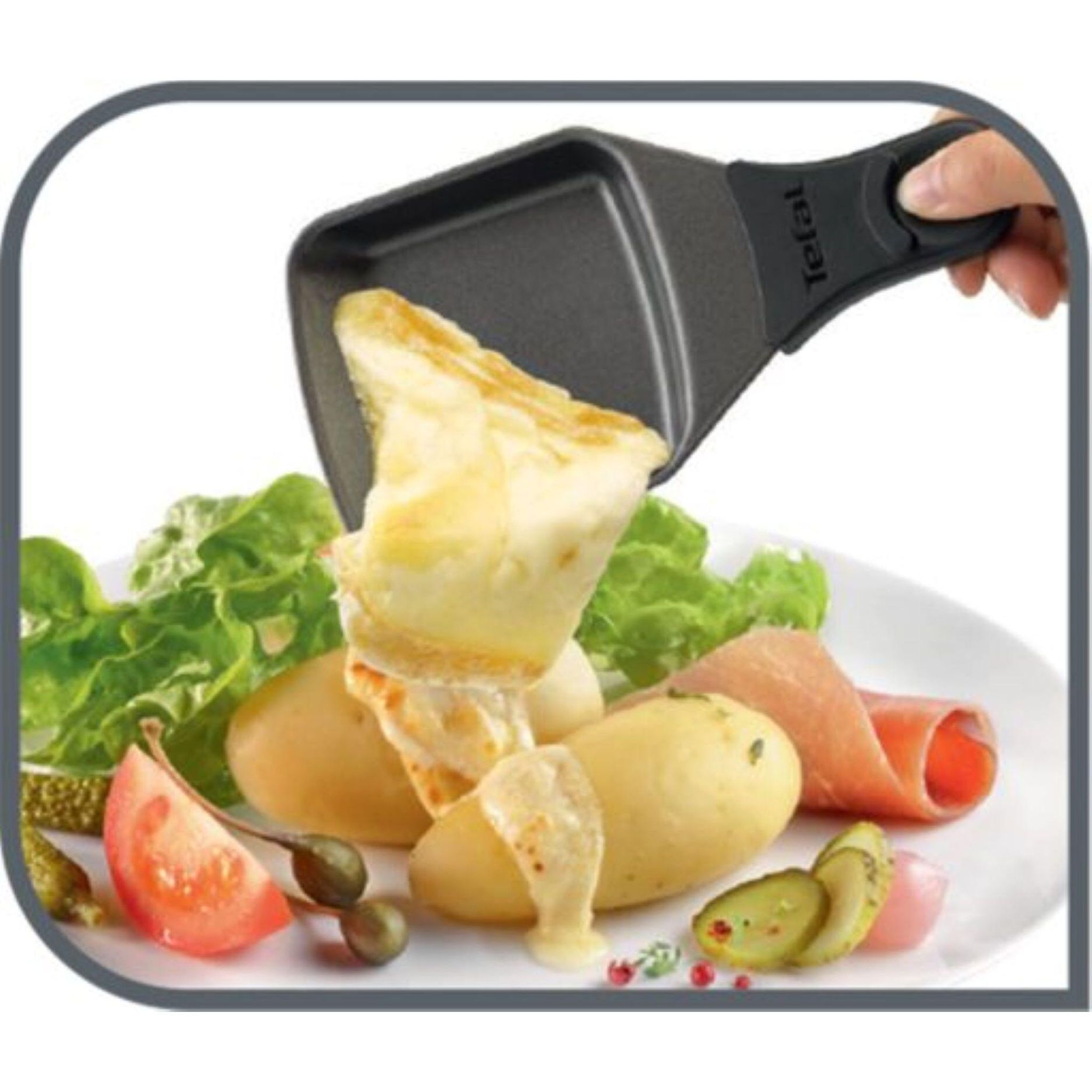 Voir la diapositive 4 : TEFAL Appareil à raclette RE459812 - Noir