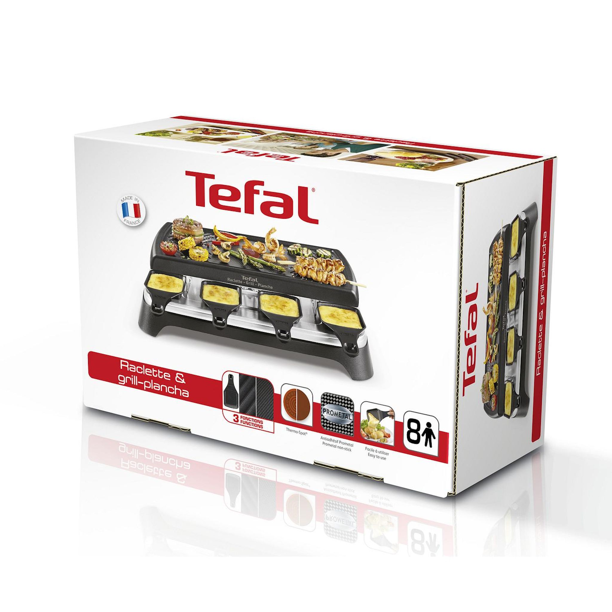 Voir la diapositive 8 : TEFAL Appareil à raclette RE459812 - Noir