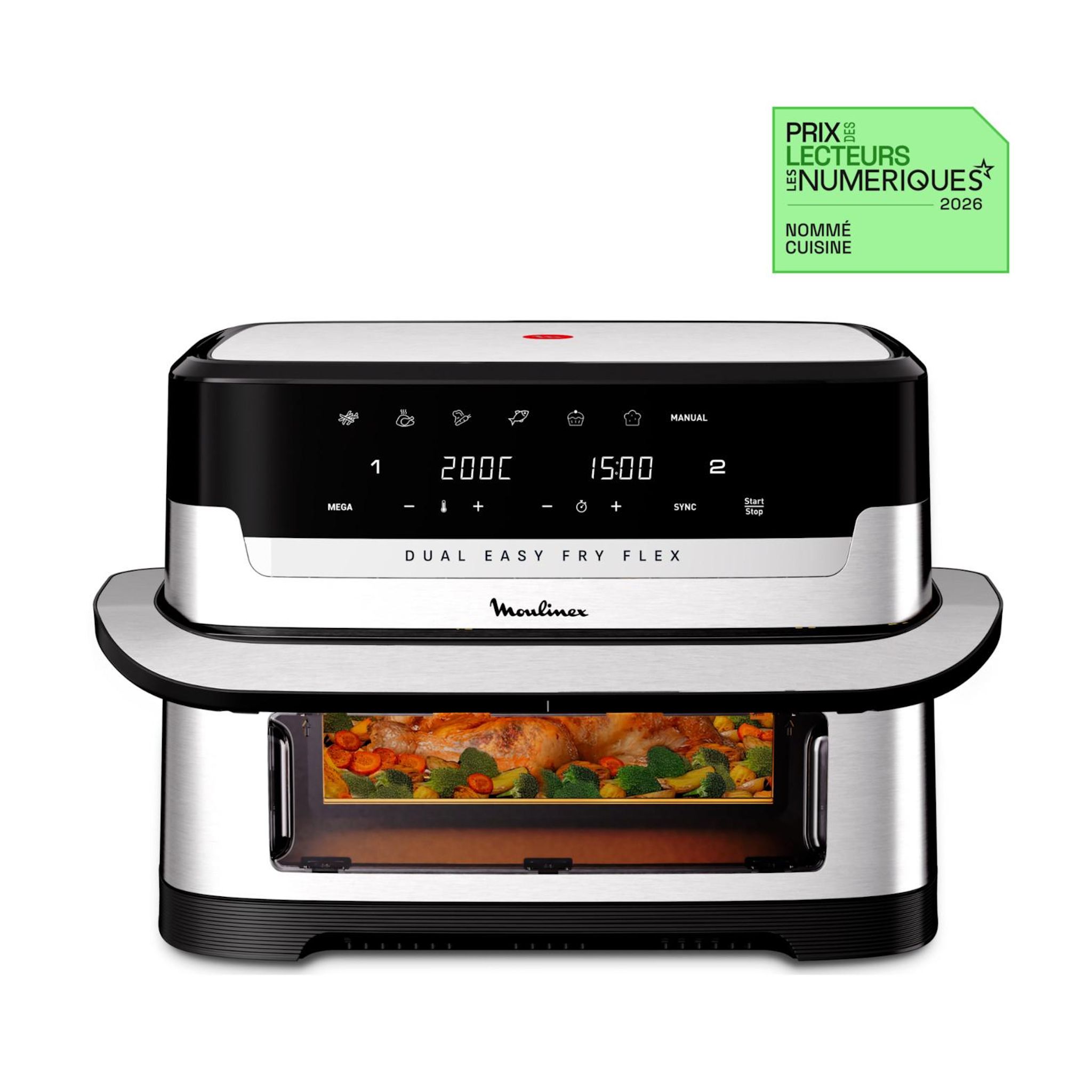 Voir la diapositive 1 : MOULINEX Friteuse sans huile à air chaud EZ922DF0 - Gris