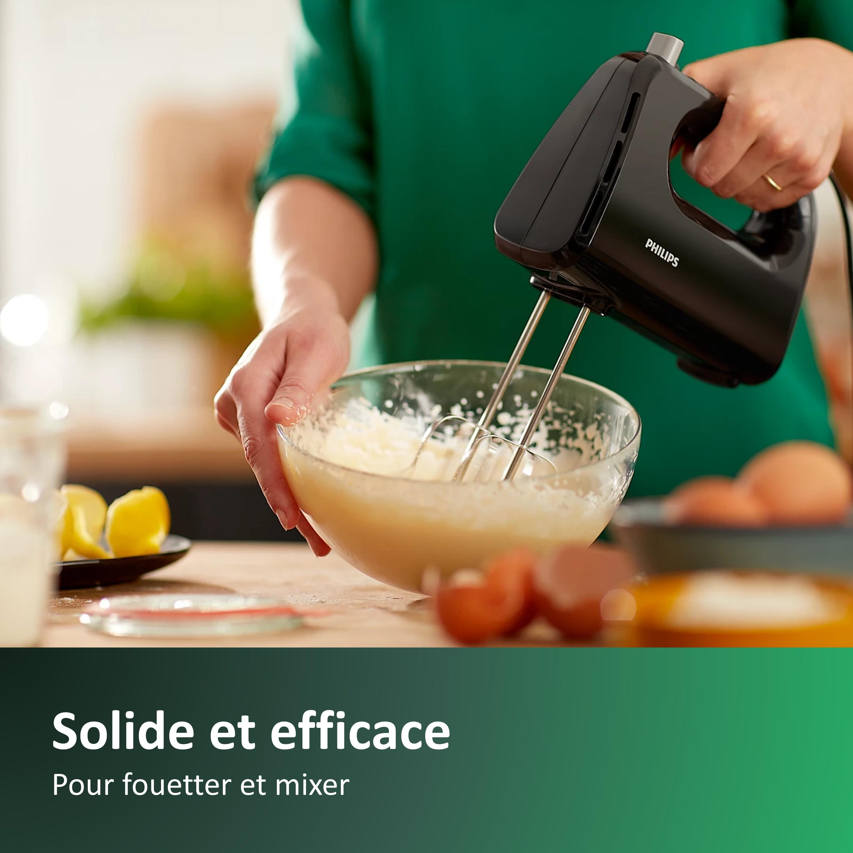 Voir la diapositive 5 : PHILIPS Batteur HR3705/10 - Noir
