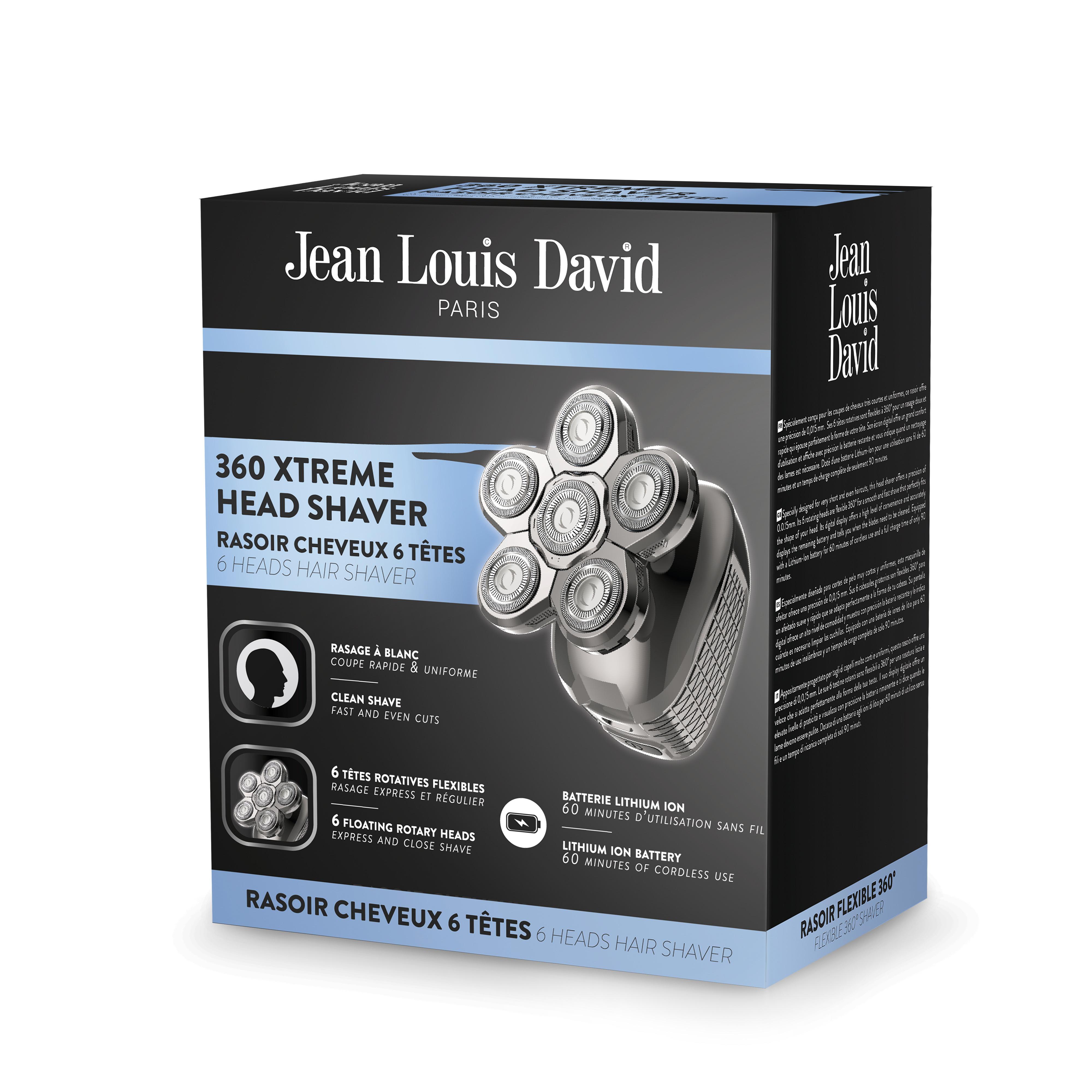 Voir la diapositive 5 : JEAN LOUIS DAVID Rasoir cheveux 360 XTREME - Gris