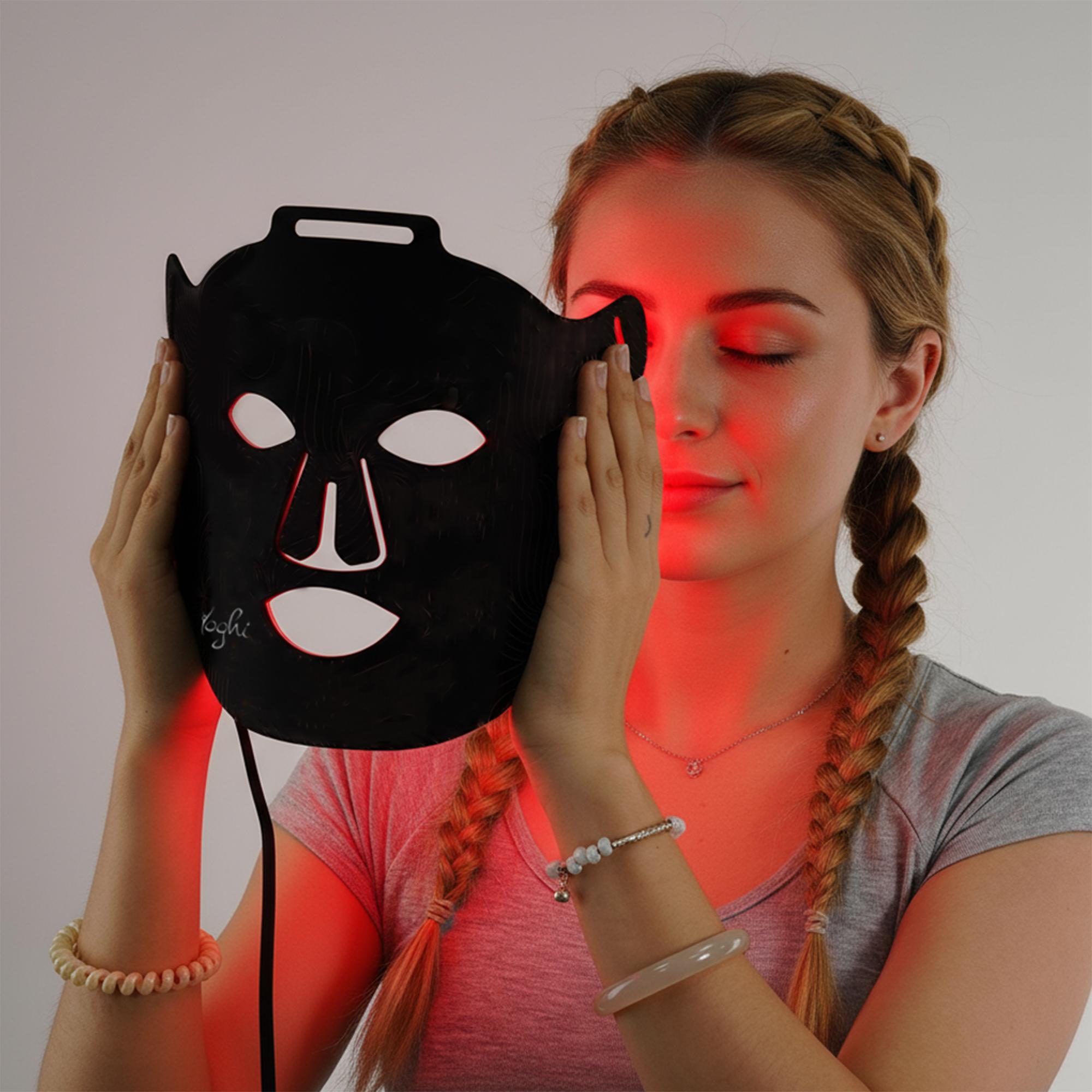 Voir la diapositive 6 : YOGHI Masque facial à luminothérapie LED - Noir