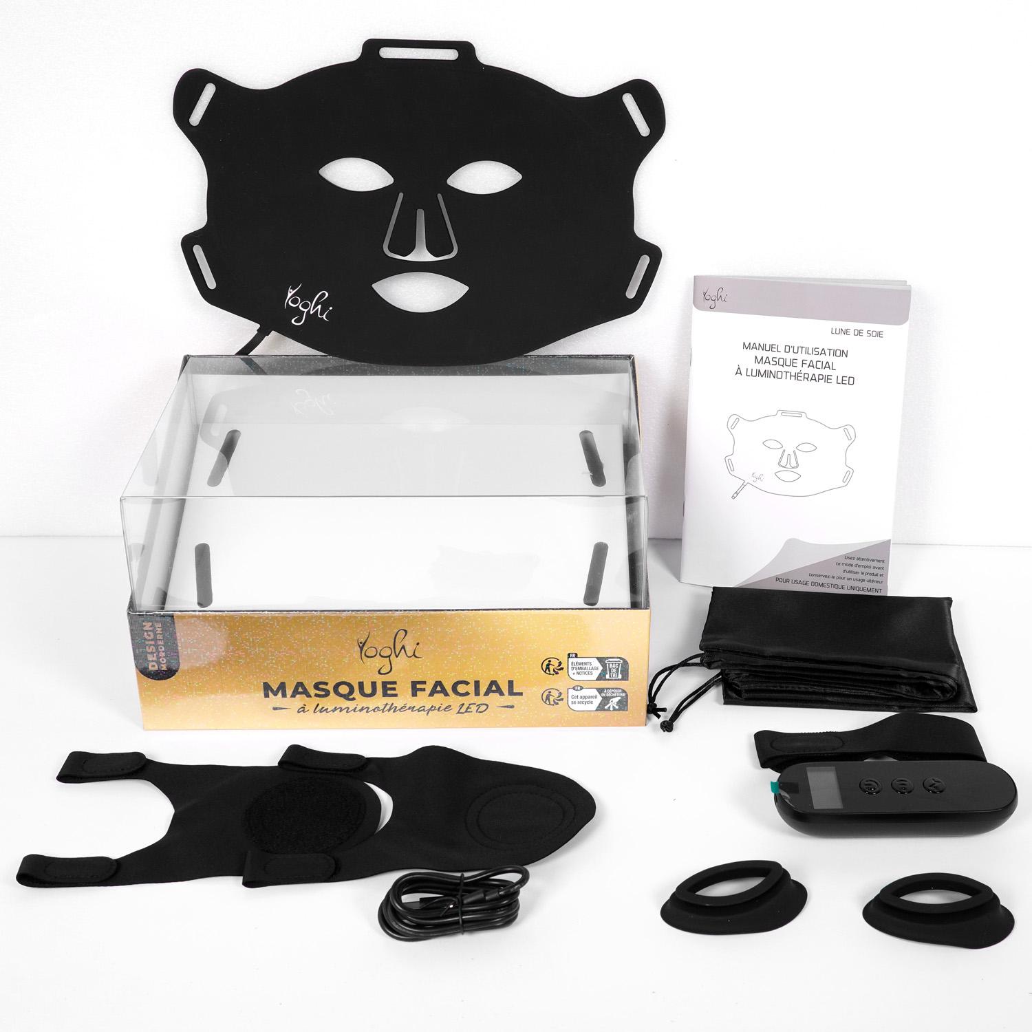 Voir la diapositive 7 : YOGHI Masque facial à luminothérapie LED - Noir