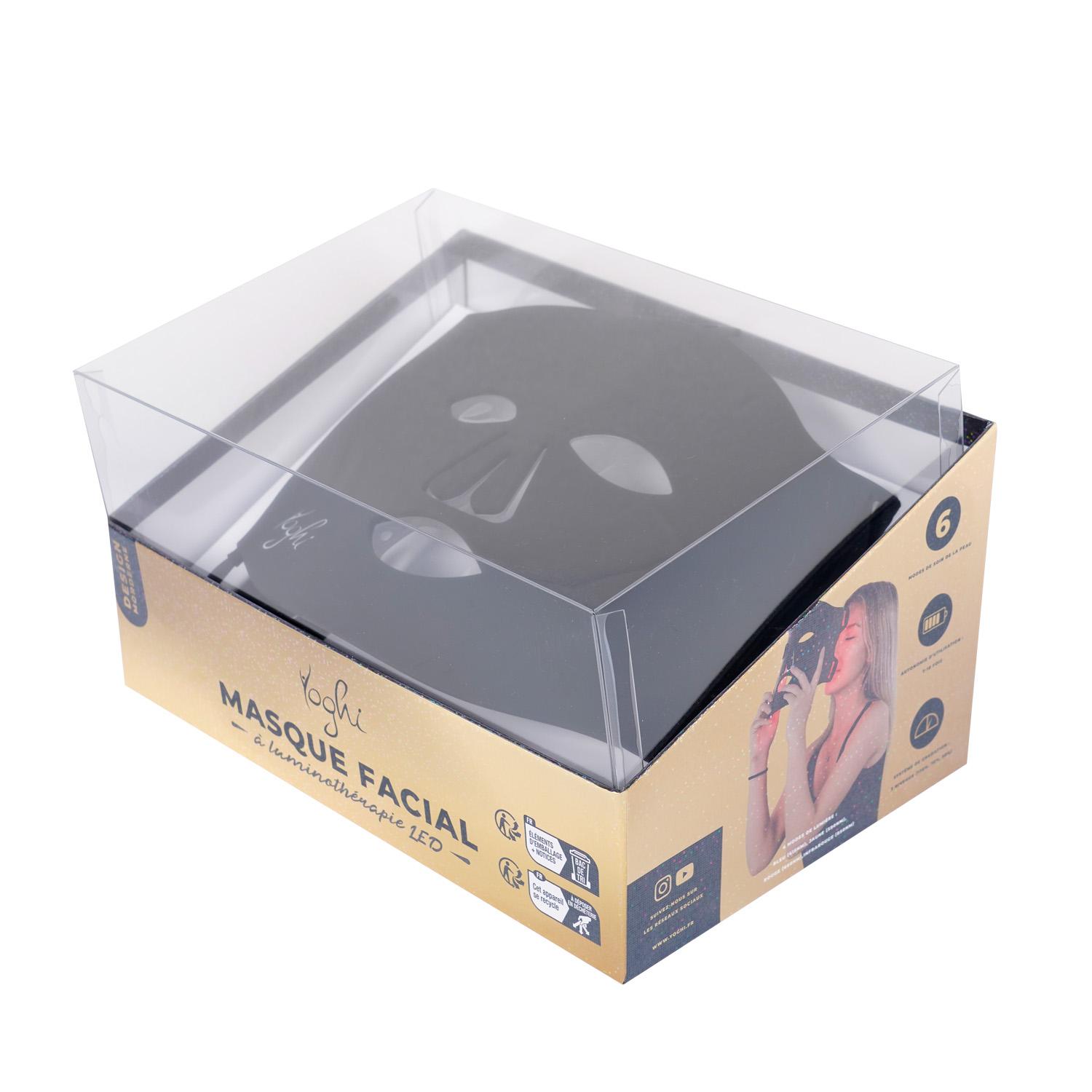 Voir la diapositive 8 : YOGHI Masque facial à luminothérapie LED - Noir