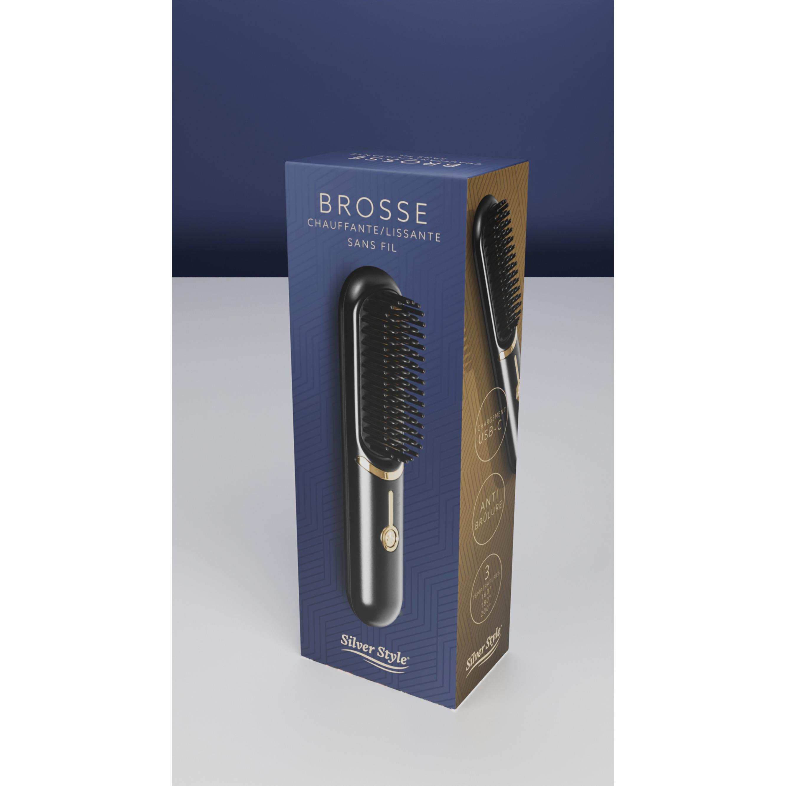 Voir la diapositive 3 : SILVERSTYLE Brosse lissante 3042 - Noir