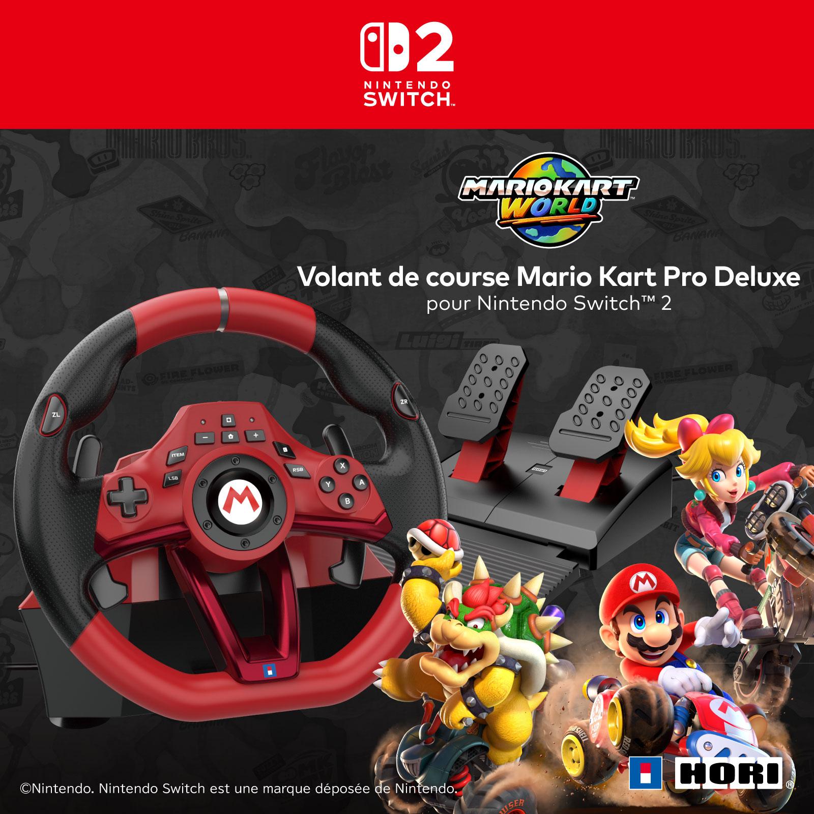 Voir la diapositive 2 : HORI Volant + pédale Mario Deluxe pour Nintendo Switch