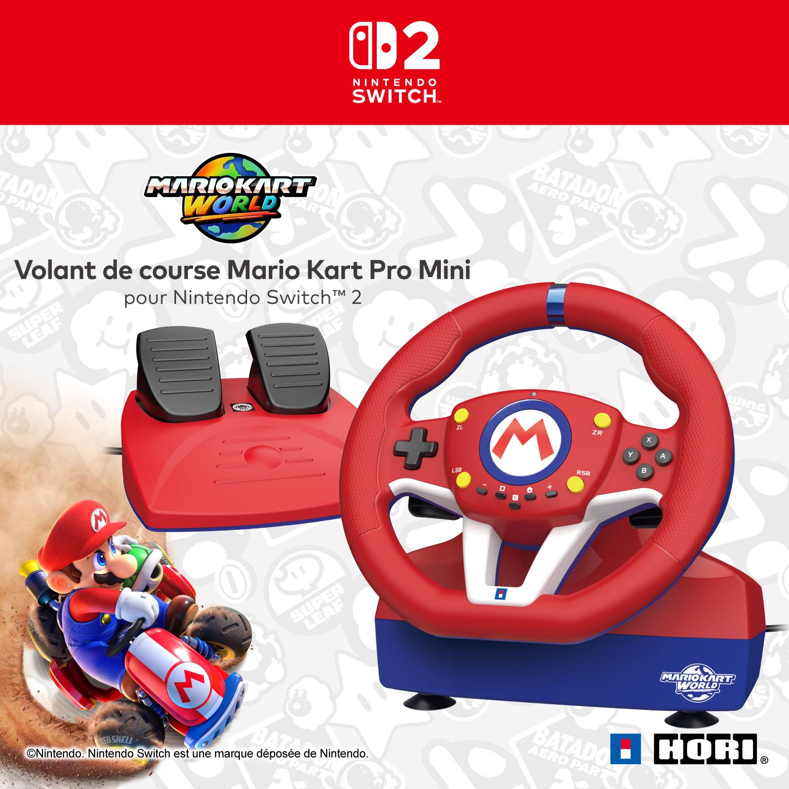Voir la diapositive 2 : HORI Volant Mario Kart Racing Nintendo Switch 2
