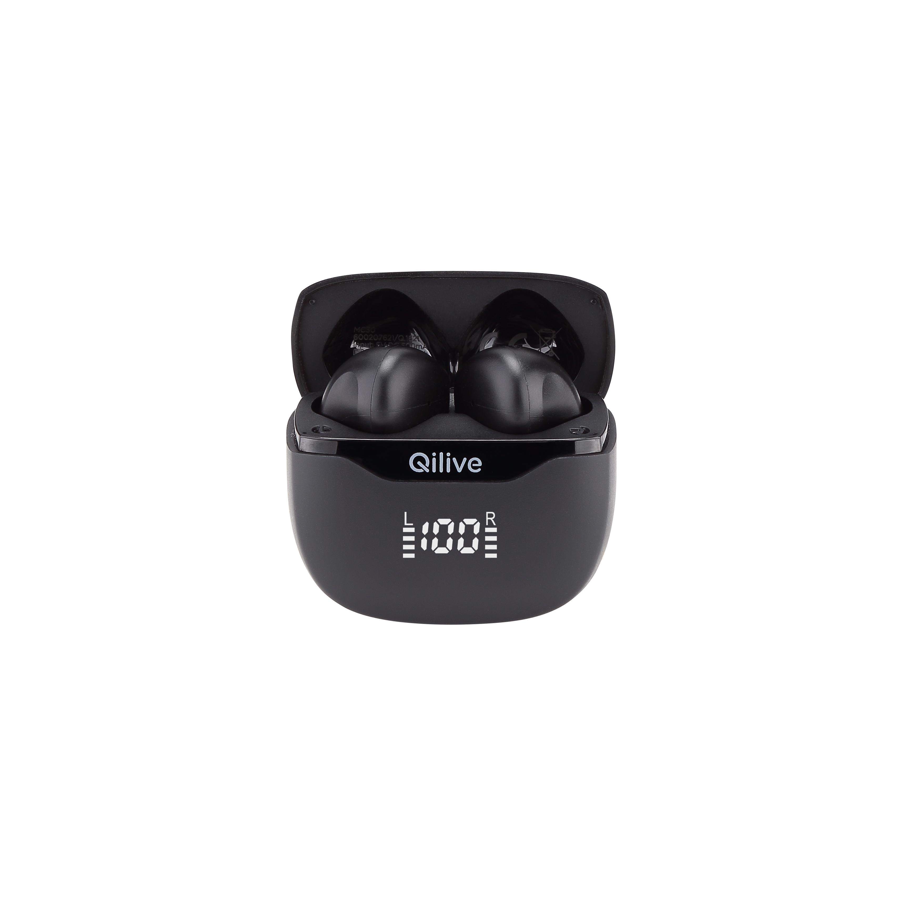 QILIVE Écouteurs Q1621 TWS LED - Noir