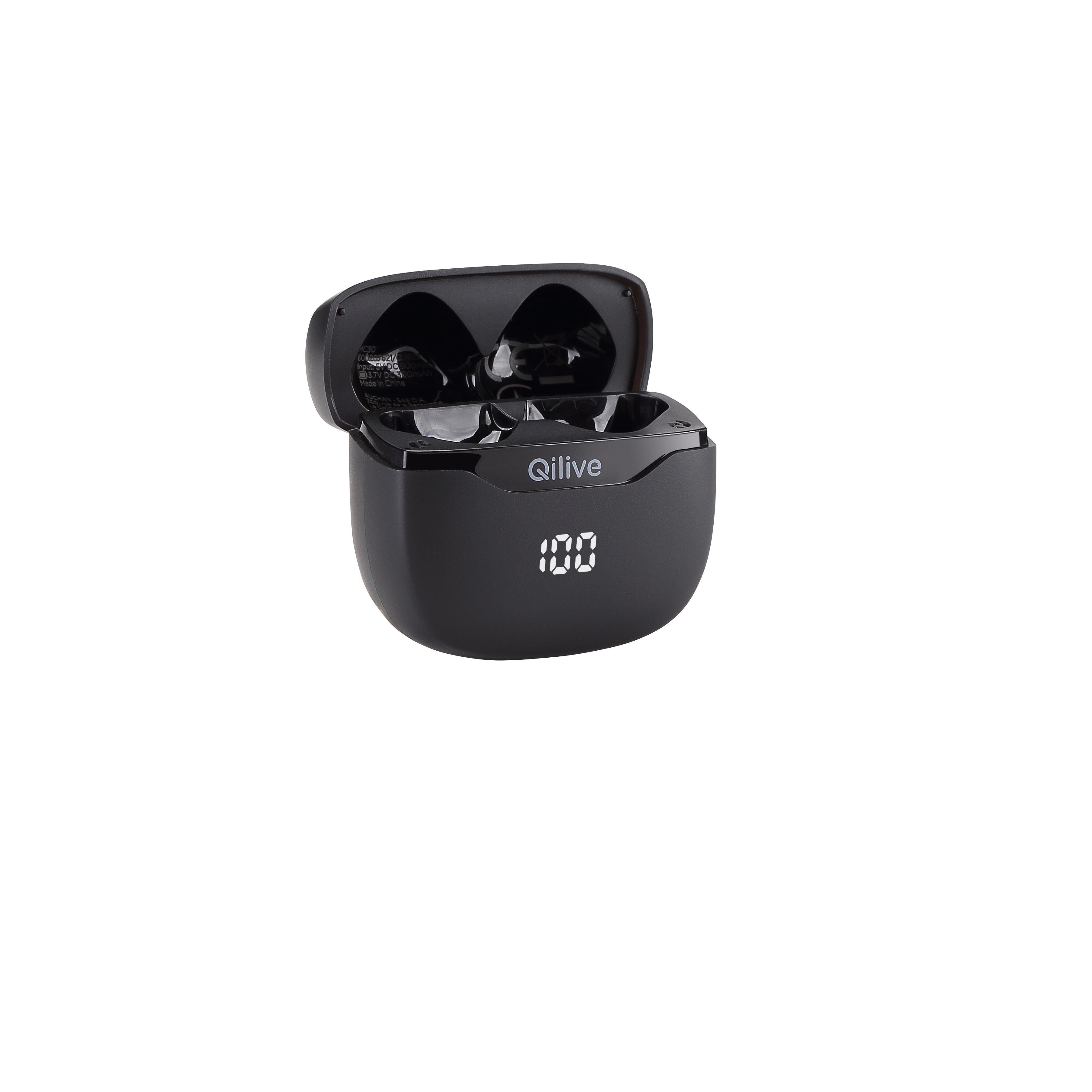 Voir la diapositive 2 : QILIVE Écouteurs Q1621 TWS LED - Noir