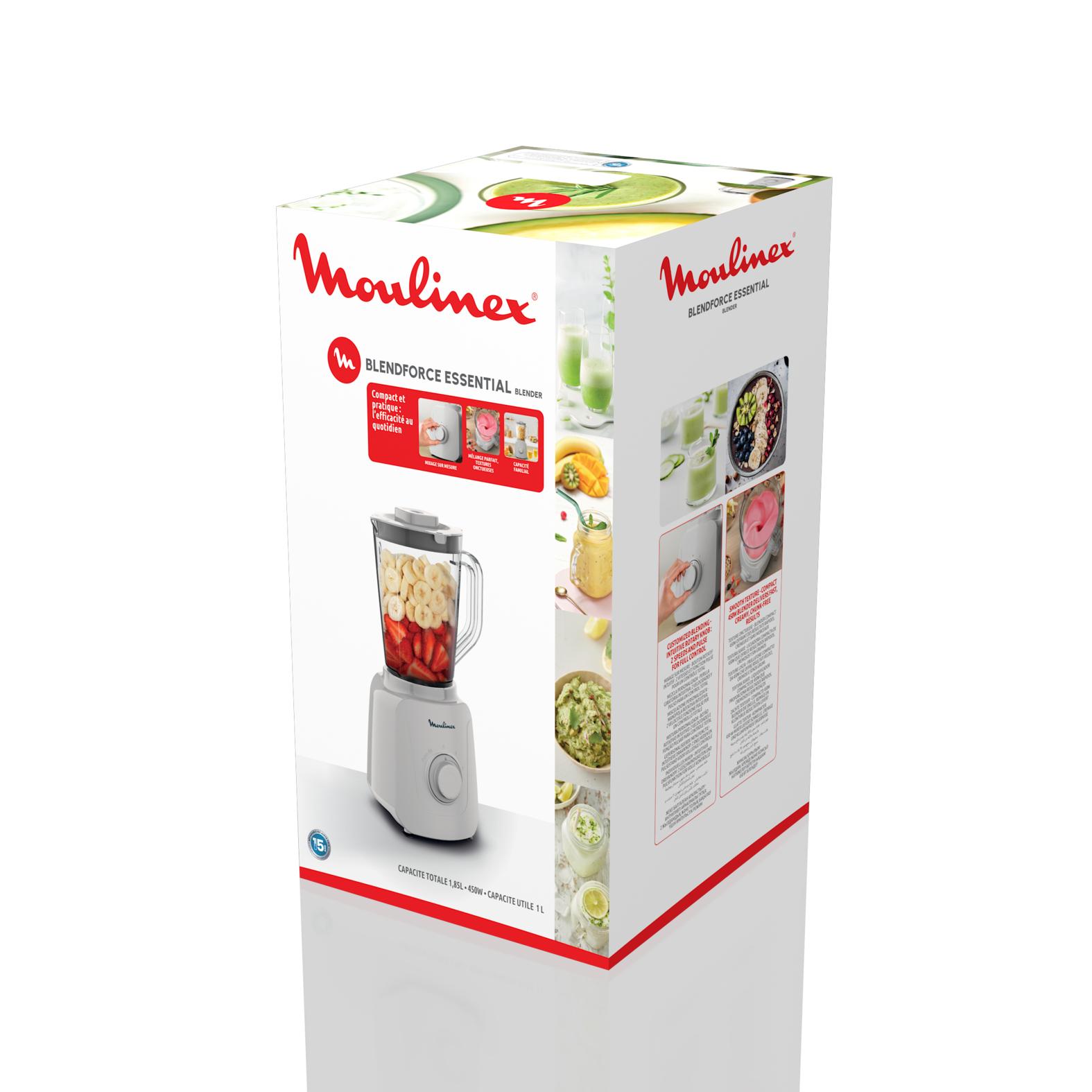 Voir la diapositive 8 : MOULINEX Blender LM410BF0 - Gris clair