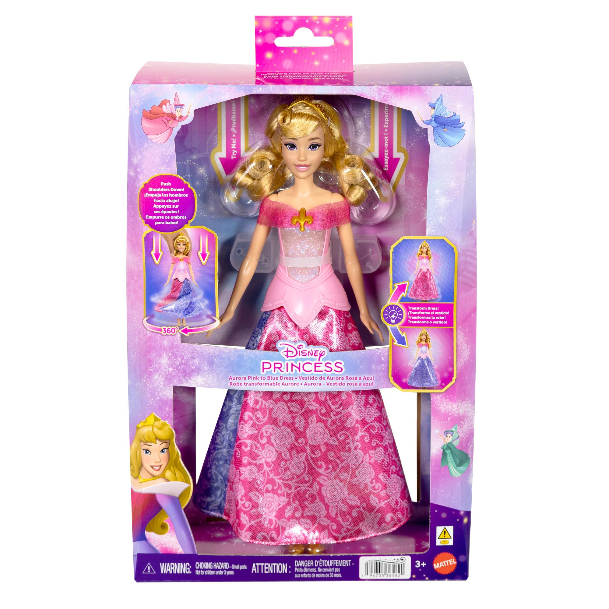MATTEL Poupée Aurore robe magique