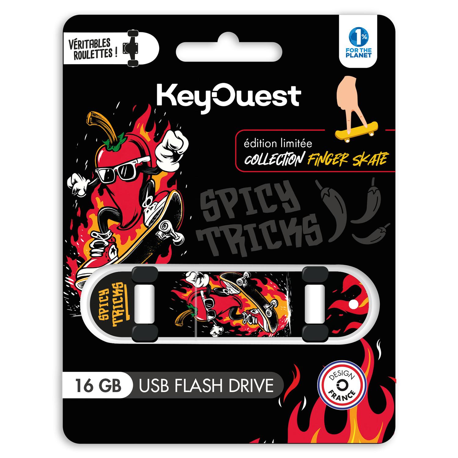KEYOUEST Clé USB 16GO Collection Skate Finger Spicy Tricks