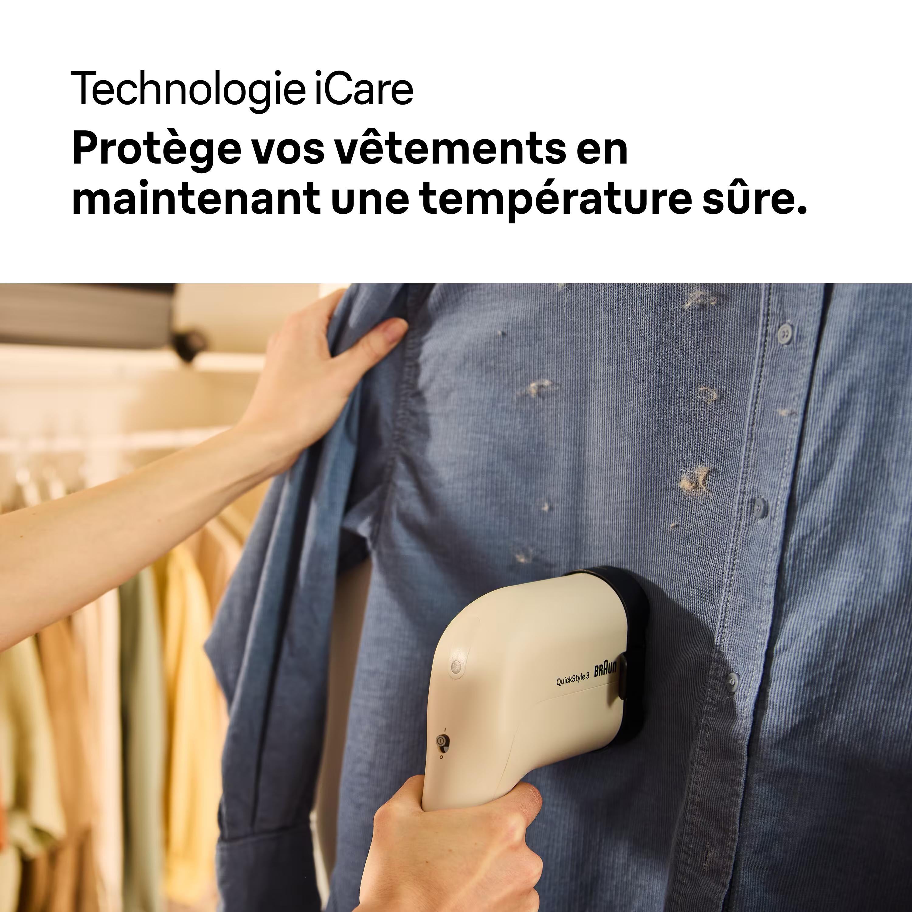 Voir la diapositive 2 : BRAUN Défroisseur vapeur GS3012BG - Beige