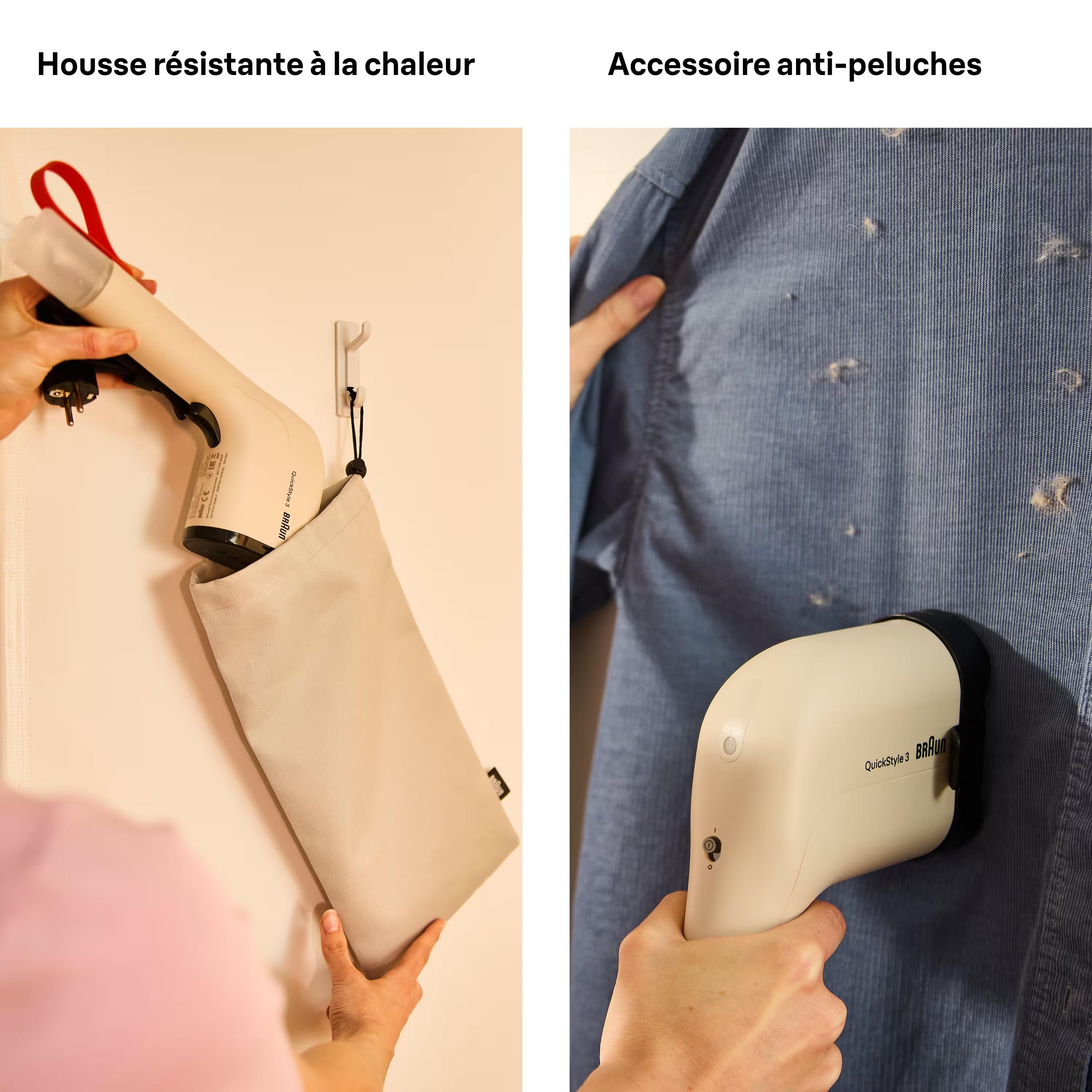 Voir la diapositive 3 : BRAUN Défroisseur vapeur GS3012BG - Beige