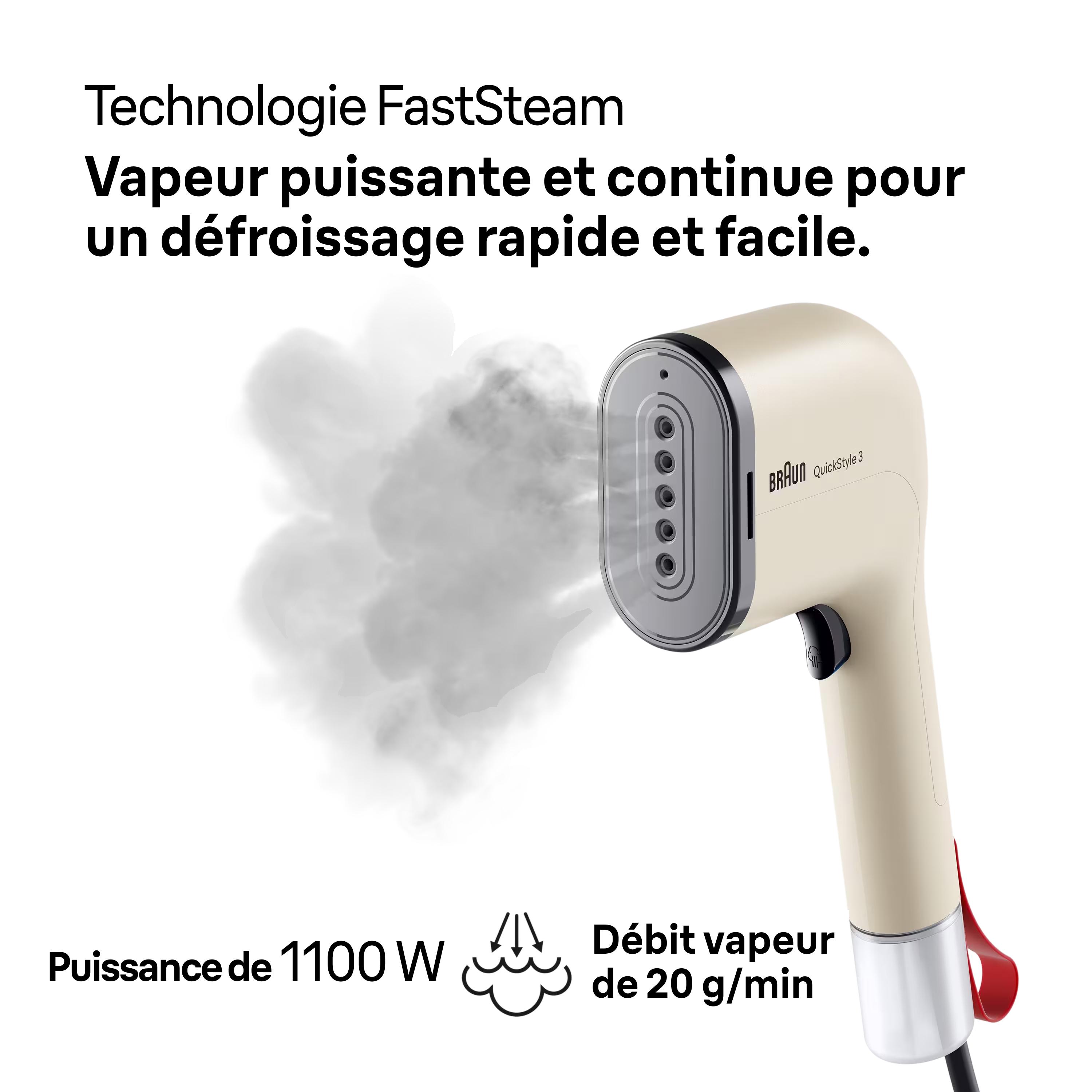 Voir la diapositive 4 : BRAUN Défroisseur vapeur GS3012BG - Beige