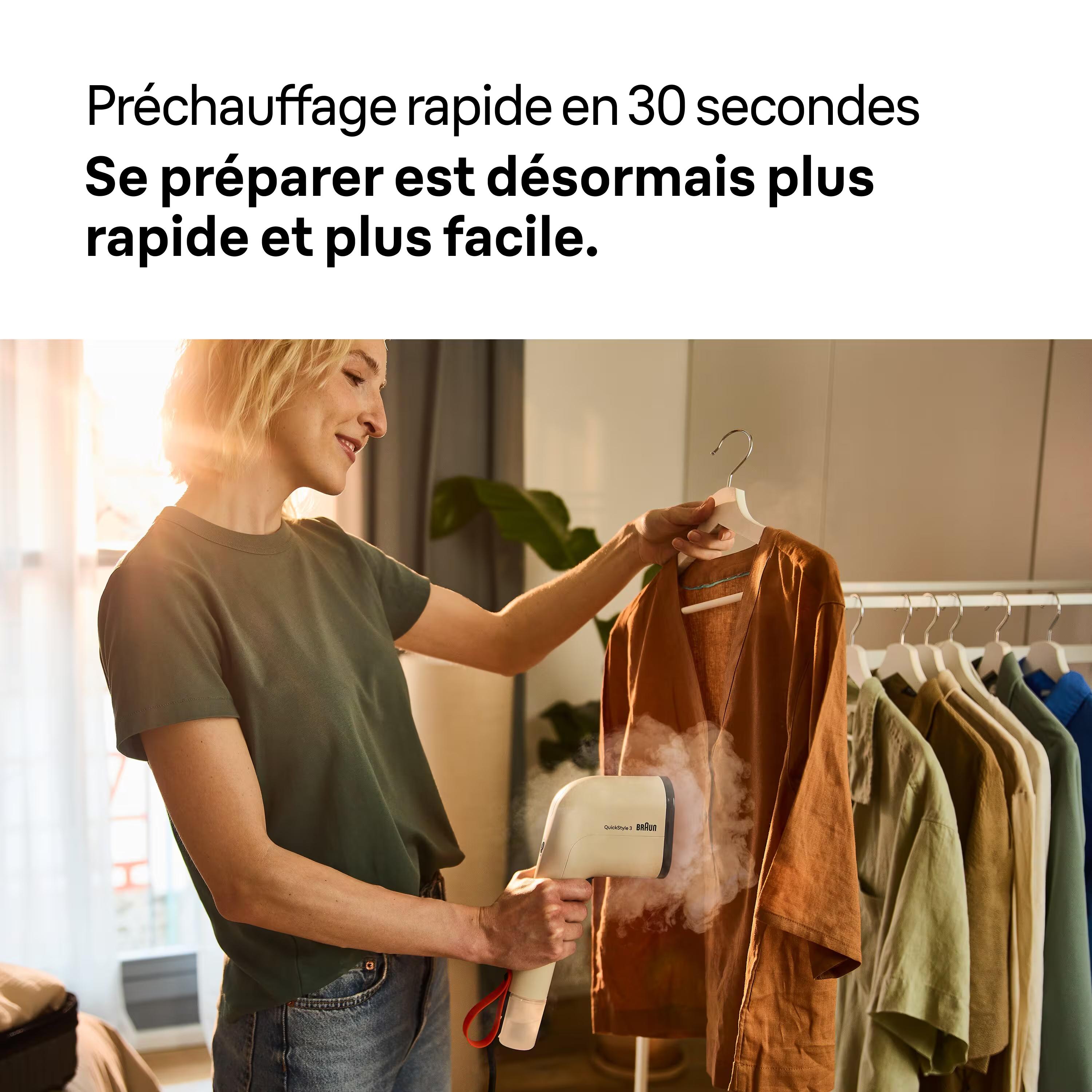 Voir la diapositive 5 : BRAUN Défroisseur vapeur GS3012BG - Beige