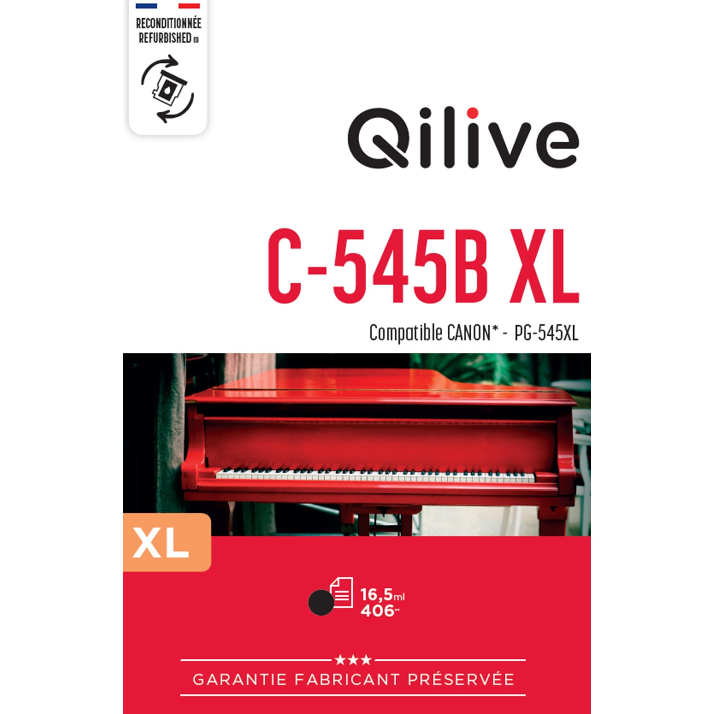 QILIVE Cartouche d'encre pour Canon C-545B XL - Noir