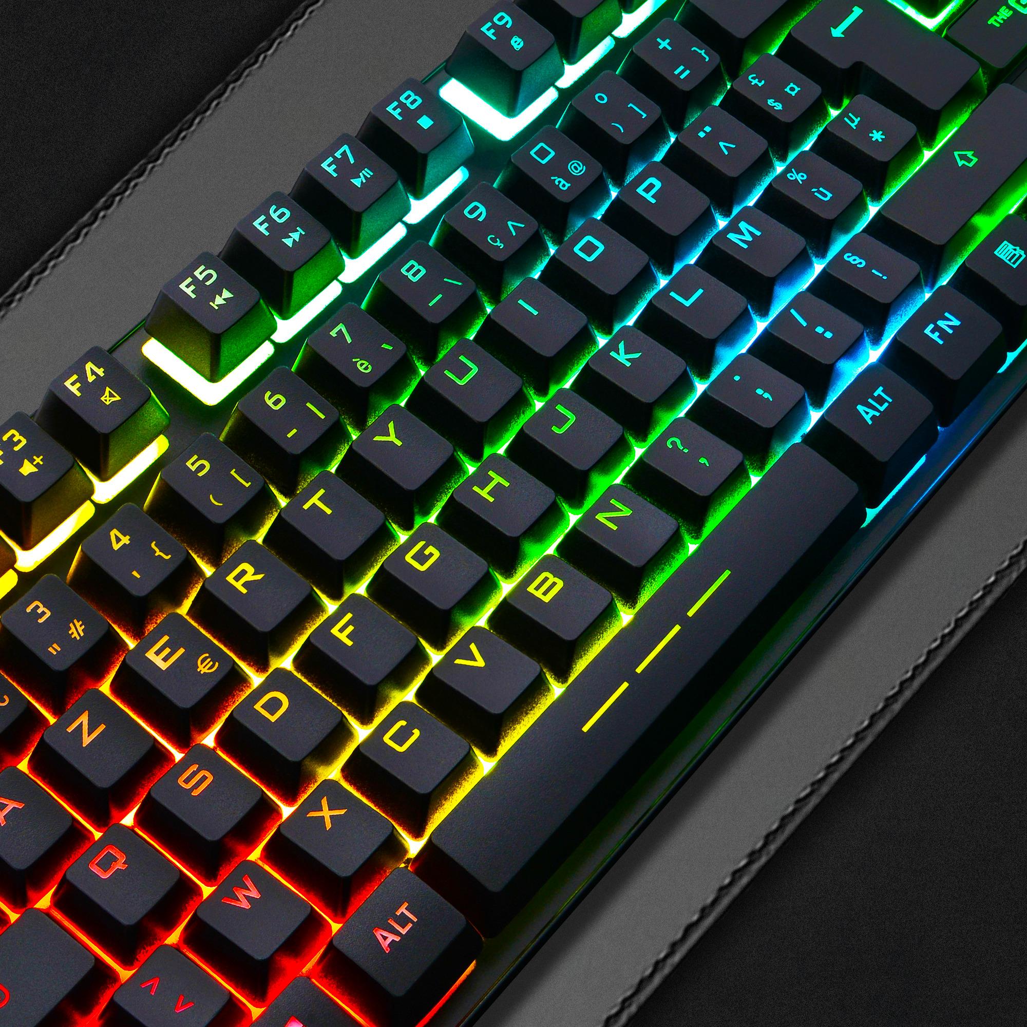 Voir la diapositive 2 : Clavier Gaming filaire Azerty The G-Lab Keyz Caesium TKL pour PC/PS4/PS5/Xbox Noir