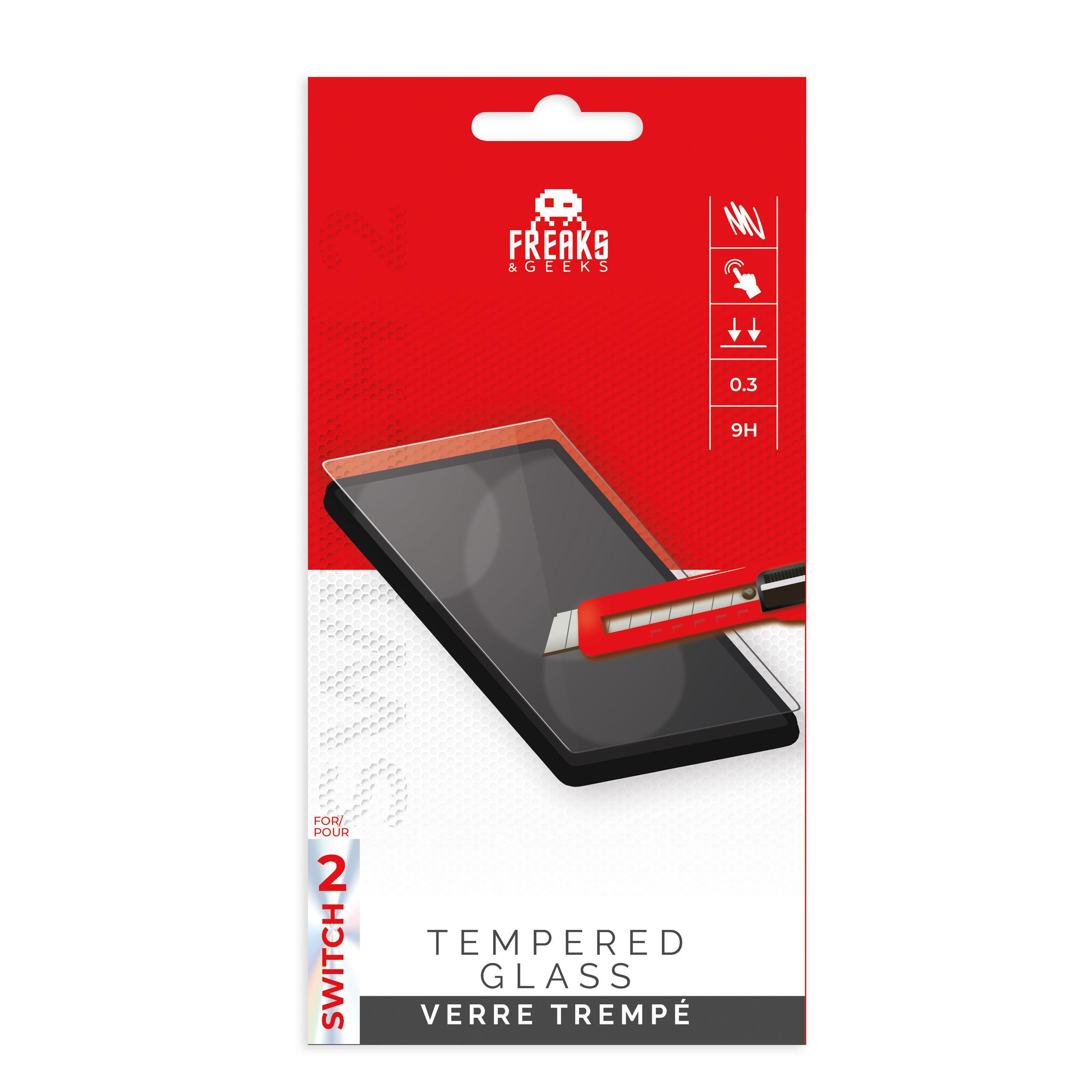 Voir la diapositive 1 : FREAKS & GEEKS Verre trempé Transparent pour Nintendo Switch 2