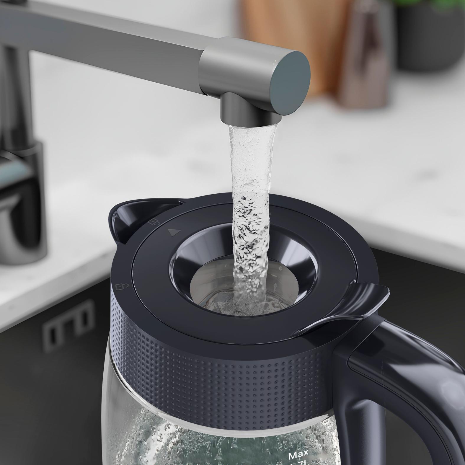 Voir la diapositive 6 : TEFAL Bouilloire KO2G08E0 - Noir