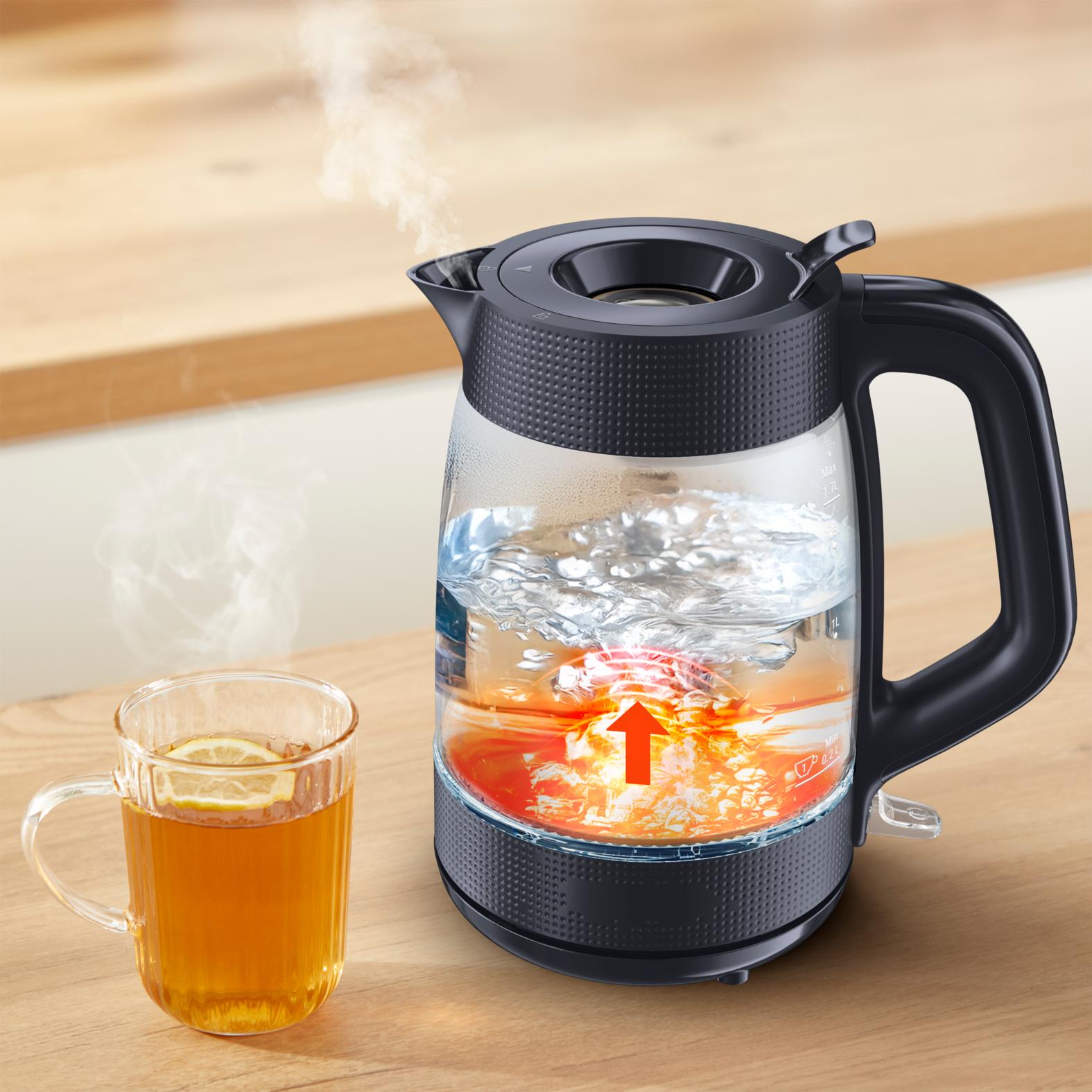 Voir la diapositive 9 : TEFAL Bouilloire KO2G08E0 - Noir