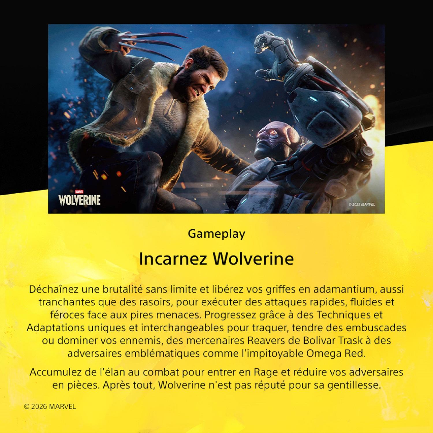 Voir la diapositive 4 : SONY Jeu PS5 Marvel S Wolverine