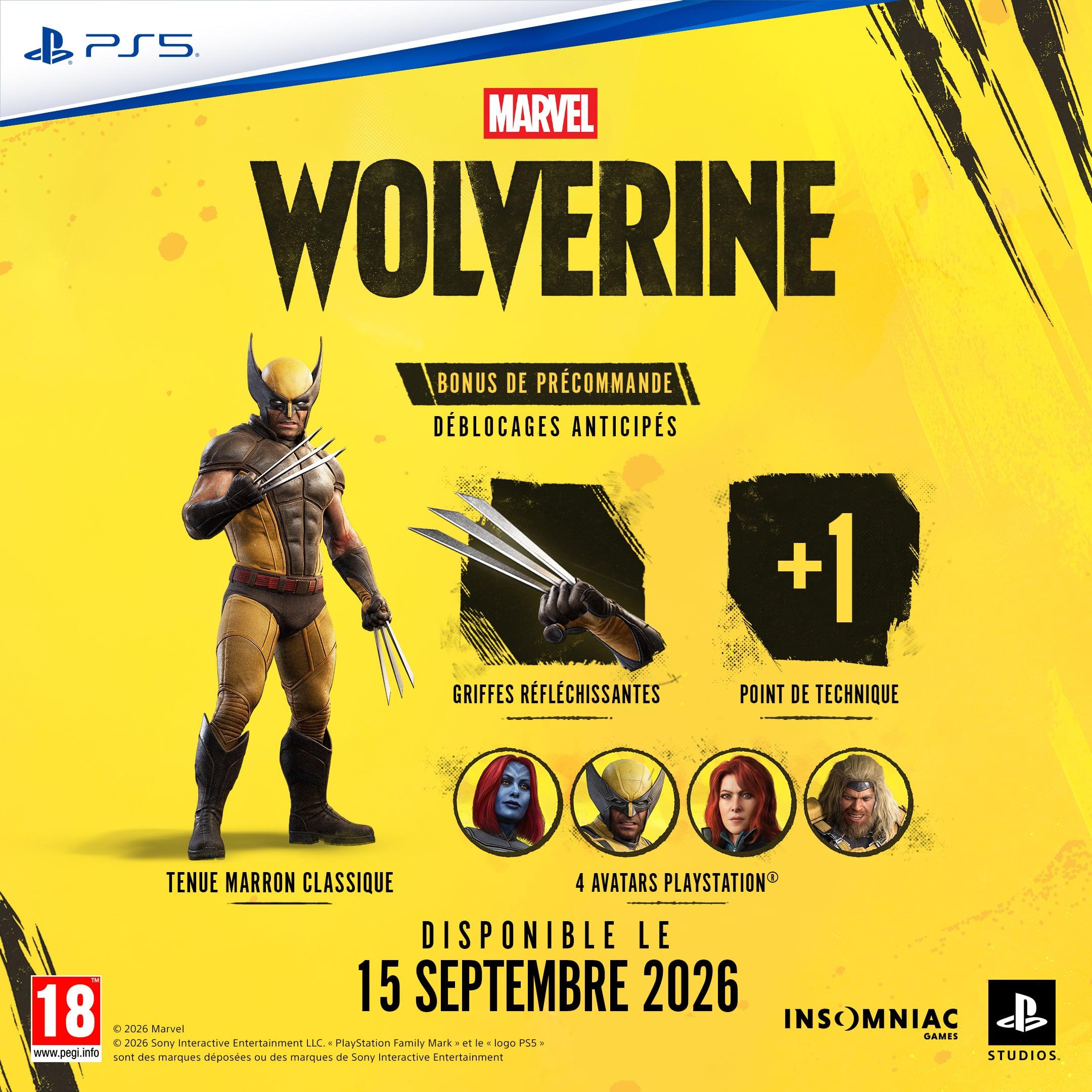 Voir la diapositive 8 : SONY Jeu PS5 Marvel S Wolverine