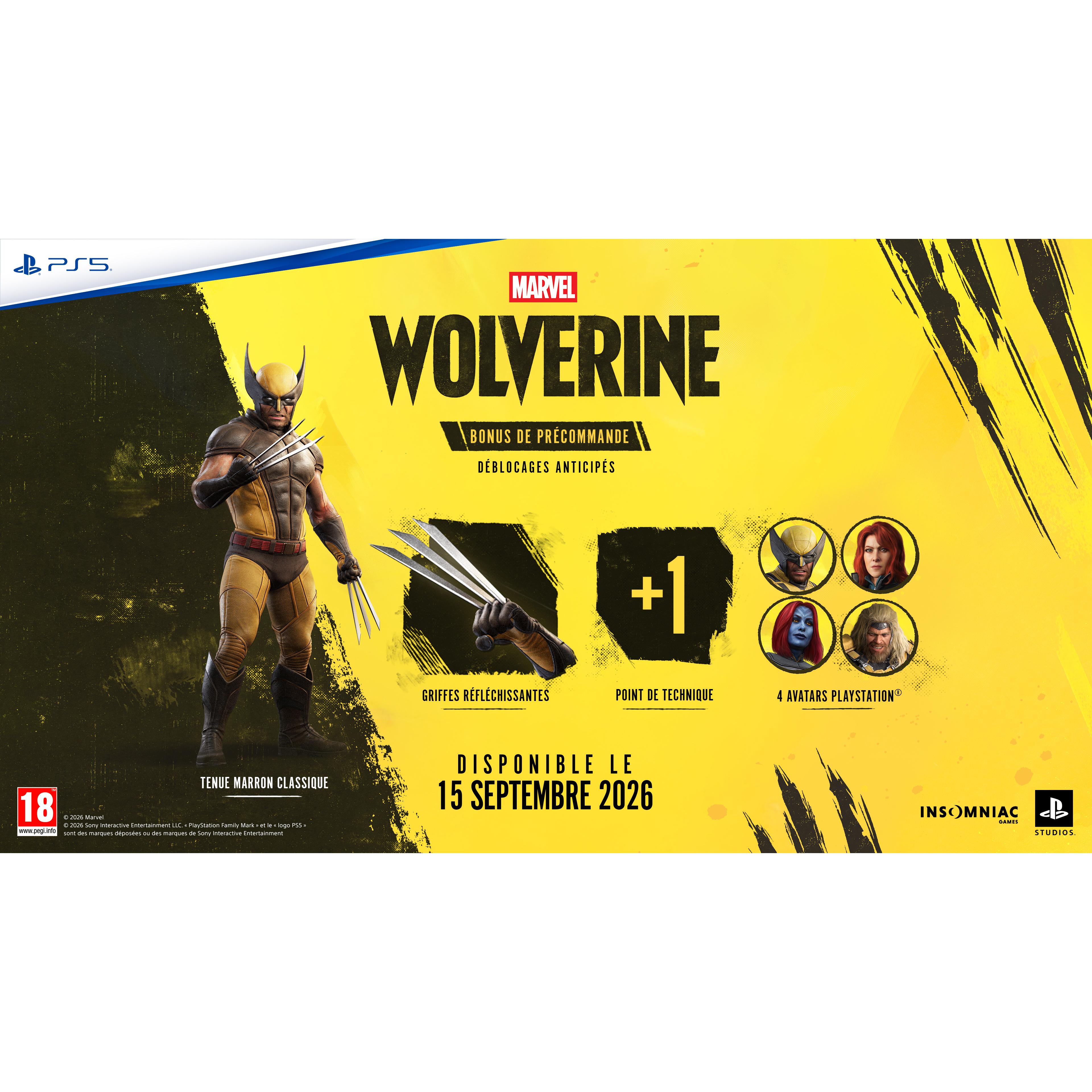 Voir la diapositive 9 : SONY Jeu PS5 Marvel S Wolverine
