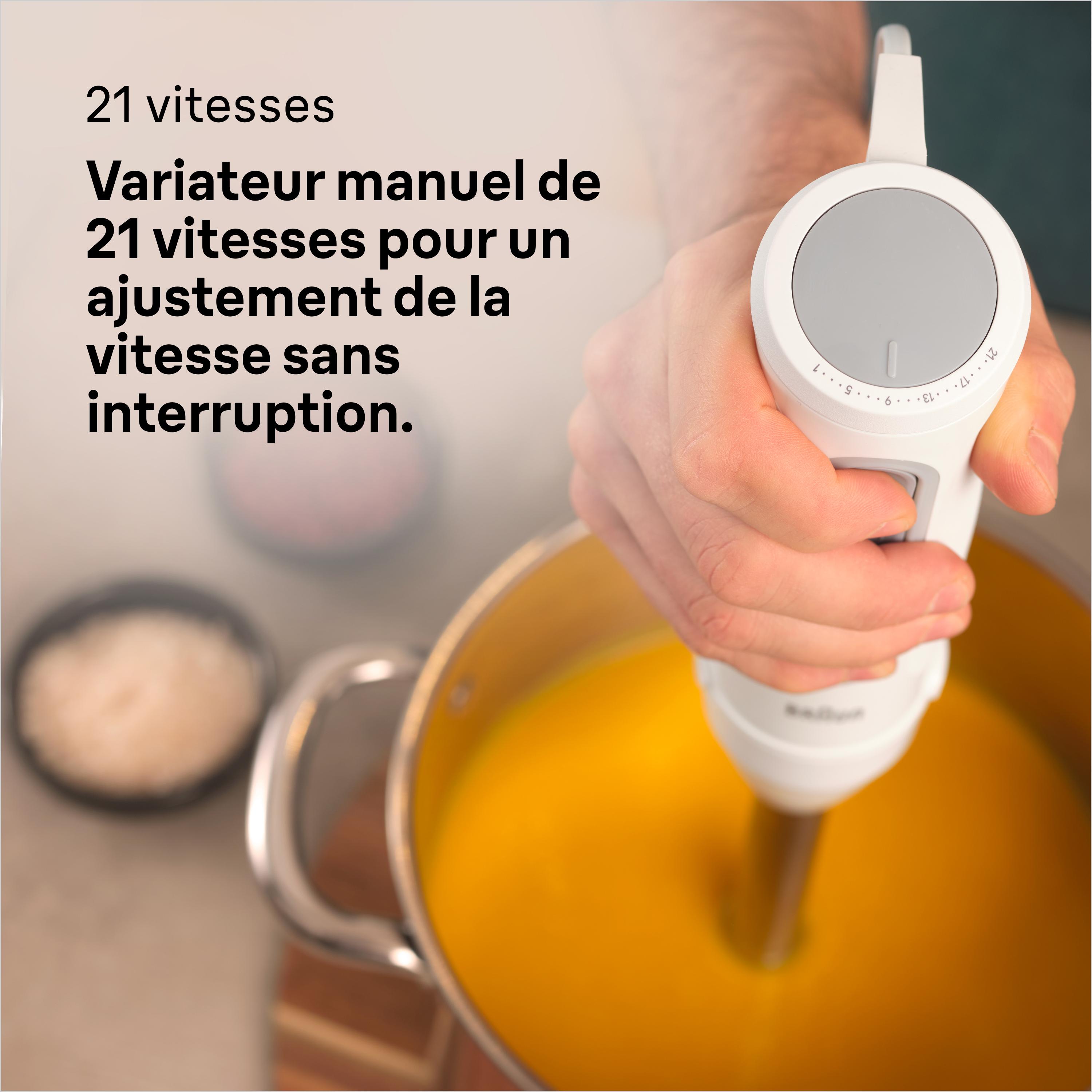 Voir la diapositive 3 : BRAUN Mixeur plongeant MQ50201M - Blanc