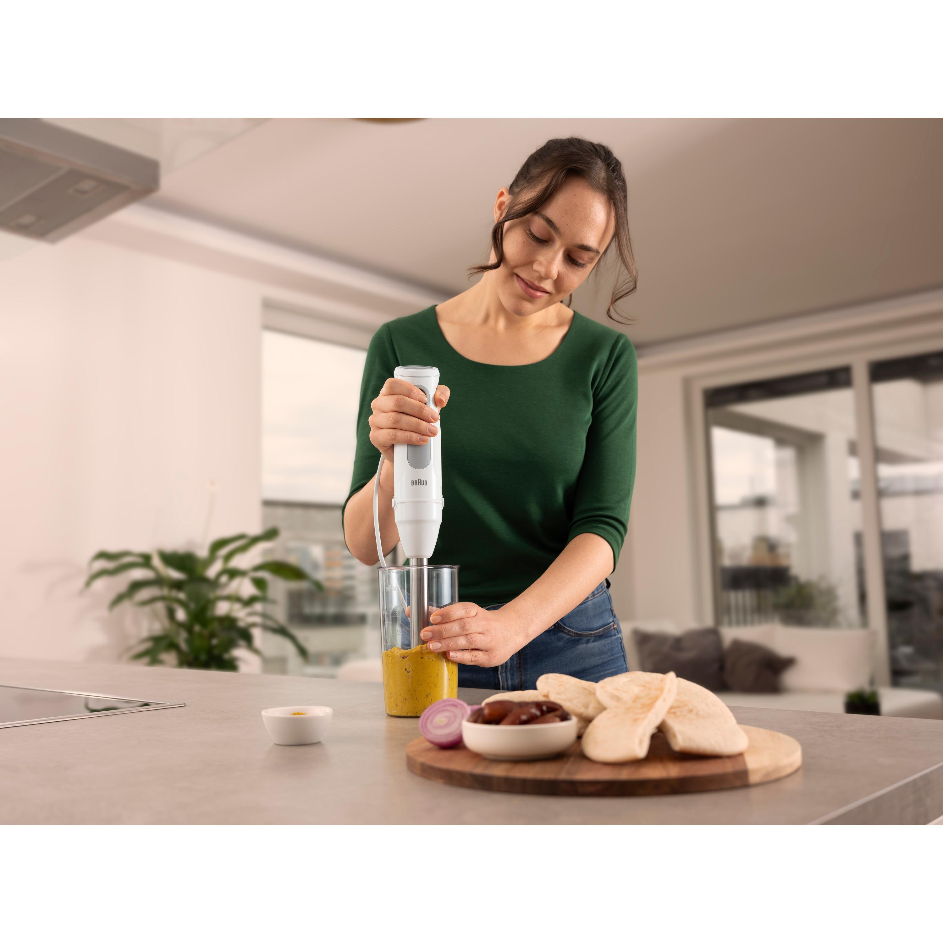 Voir la diapositive 7 : BRAUN Mixeur plongeant MQ50201M - Blanc