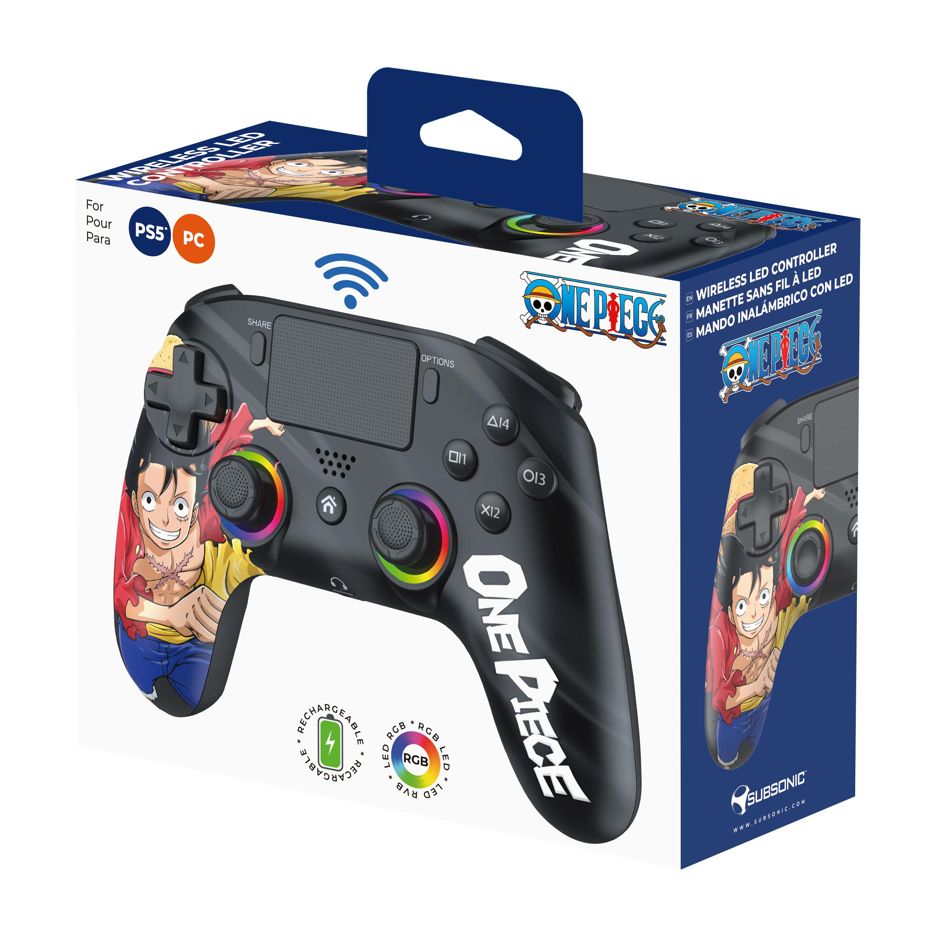 Voir la diapositive 7 : SUBSONIC Manette Sans Fil One Piece Luffy - PS5