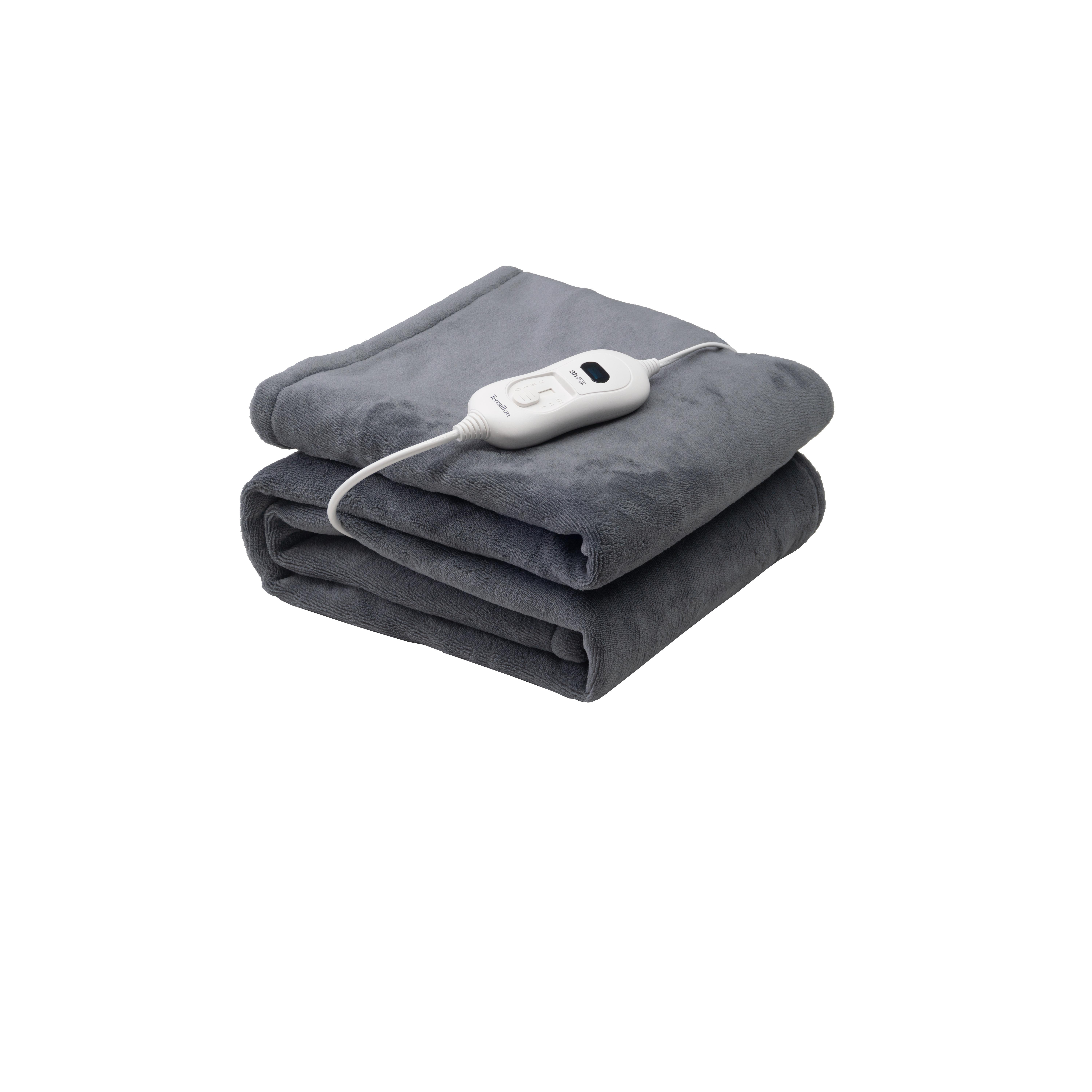 Voir la diapositive 2 : TERRAILLON Plaid chauffant électrique COZY - Gris