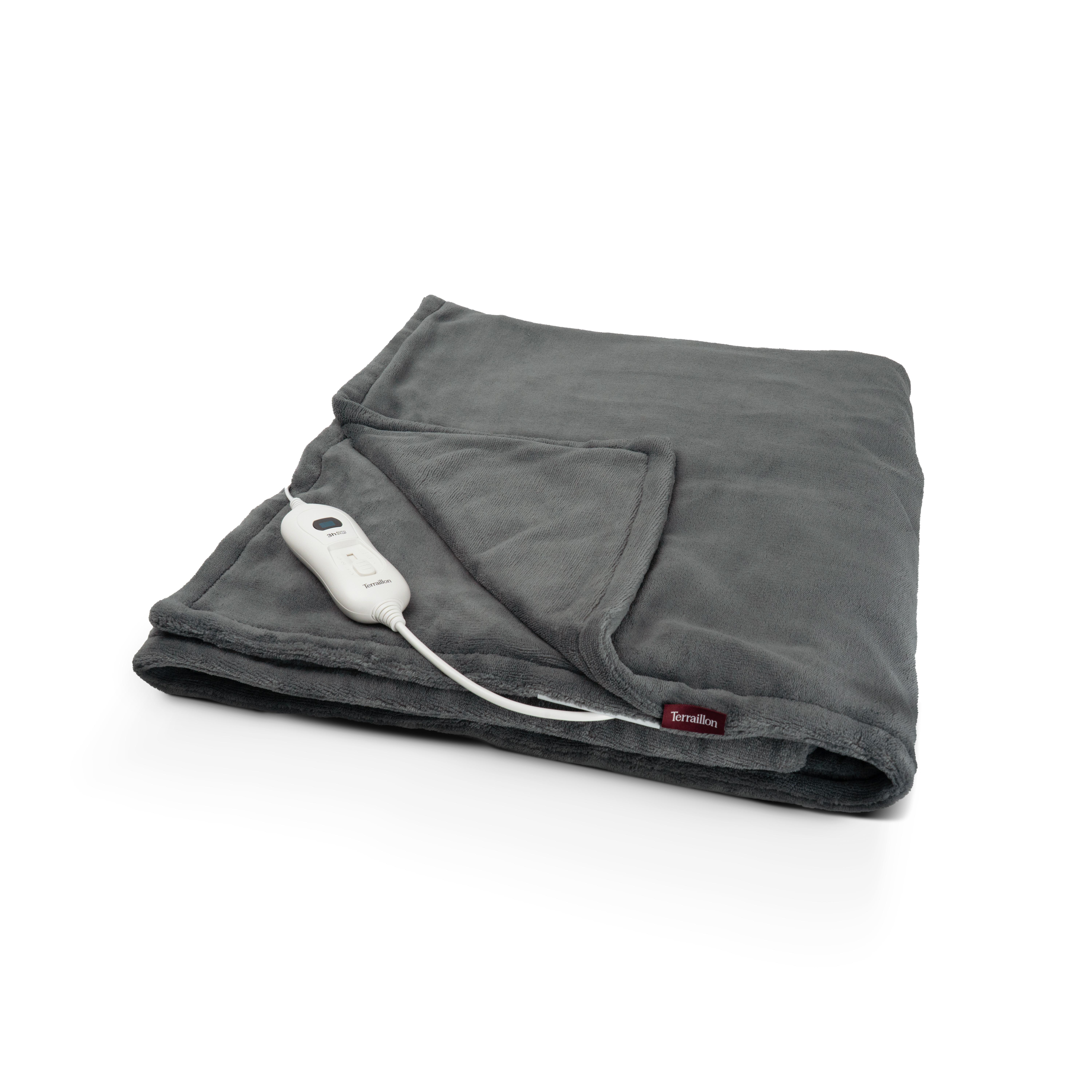Voir la diapositive 3 : TERRAILLON Plaid chauffant électrique COZY - Gris