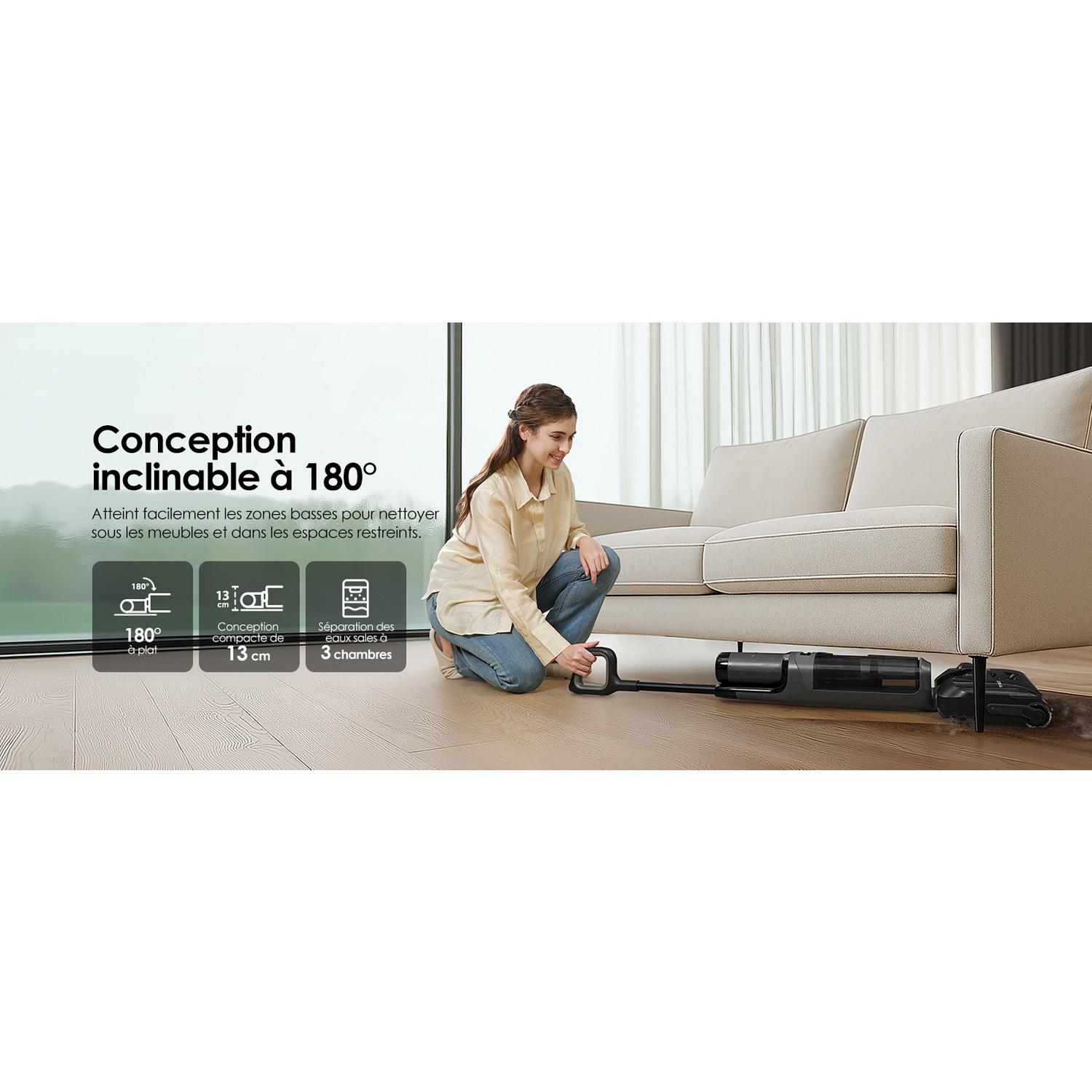 Voir la diapositive 8 : TINECO Aspirateur balai laveur I6 Stretch Plus - Noir