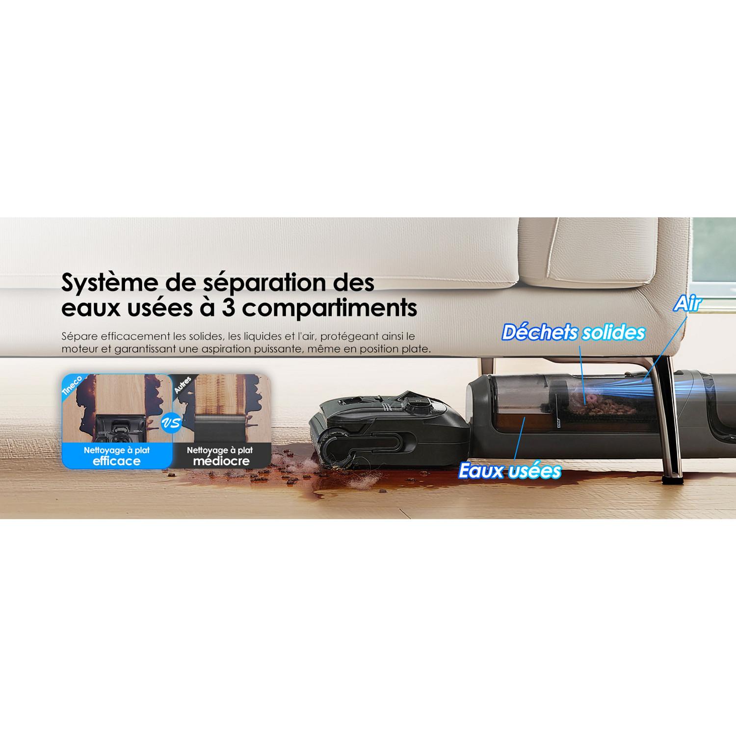 Voir la diapositive 9 : TINECO Aspirateur balai laveur I6 Stretch Plus - Noir