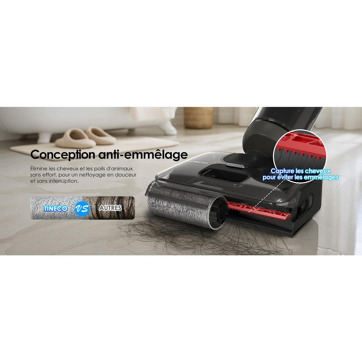 Voir la diapositive 10 : TINECO Aspirateur balai laveur I6 Stretch Plus - Noir